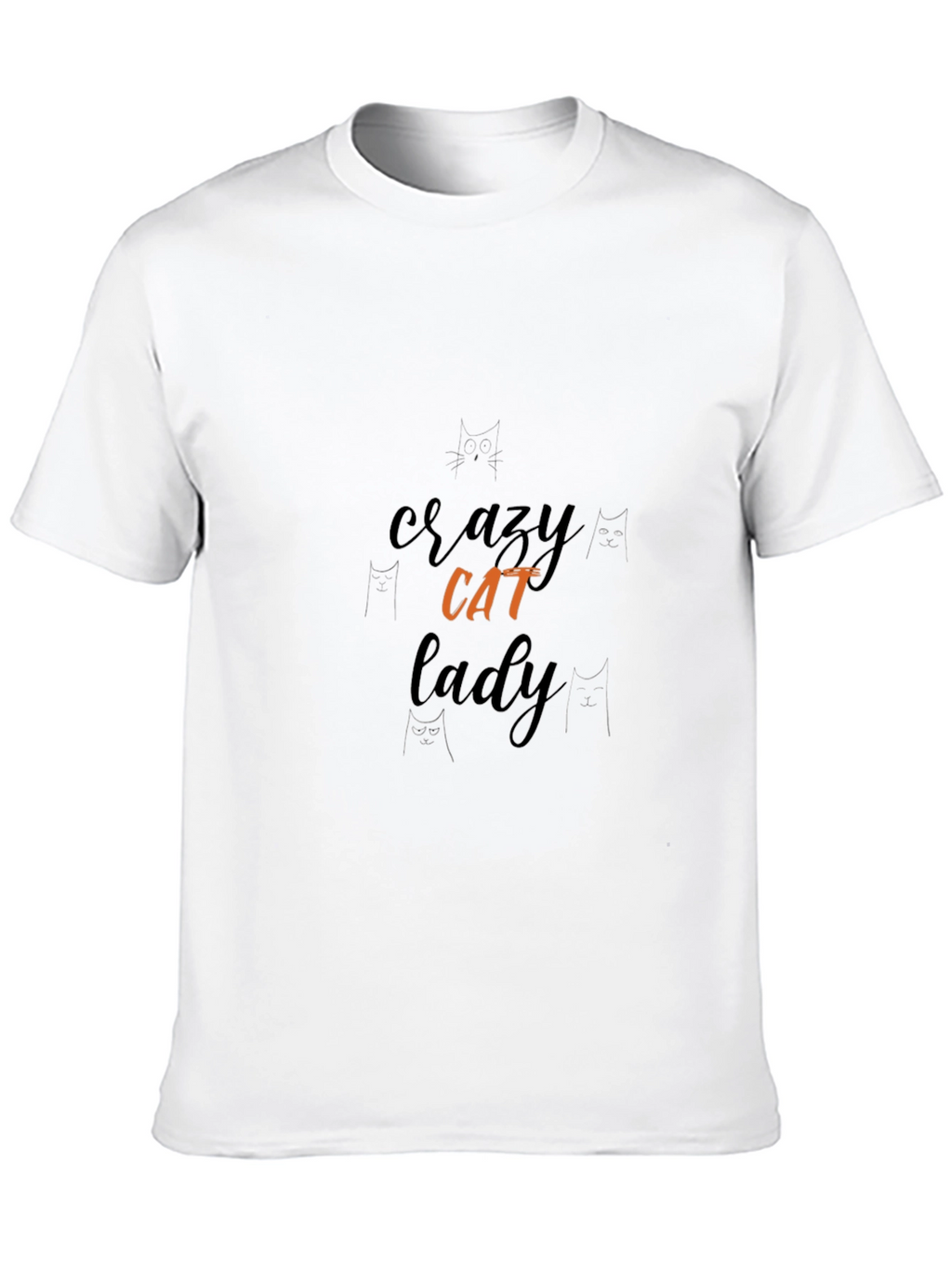 Crazy Cat Lady Graphic T-Shirt - Black Cotton Tee