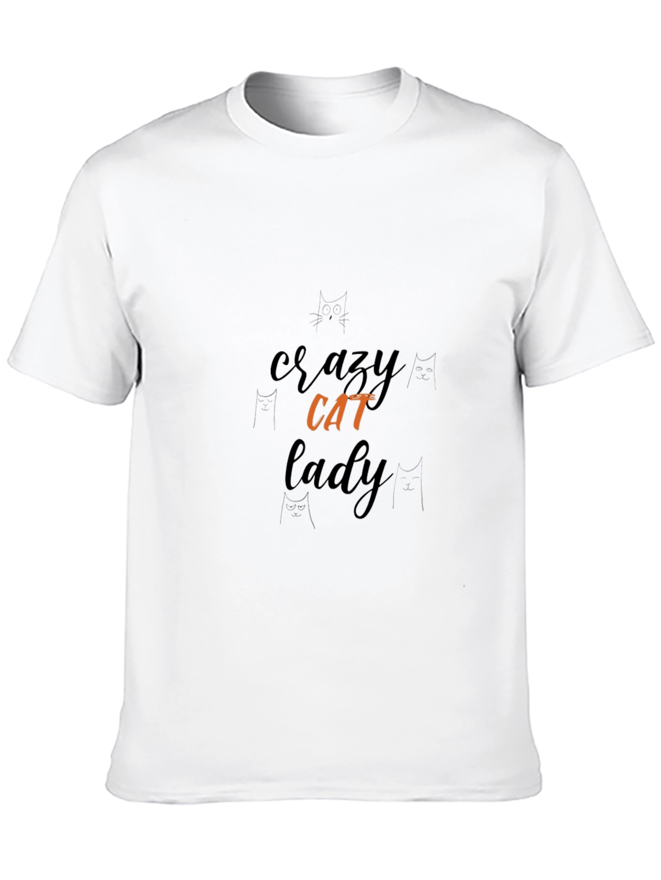 Crazy Cat Lady Graphic T-Shirt - Black Cotton Tee