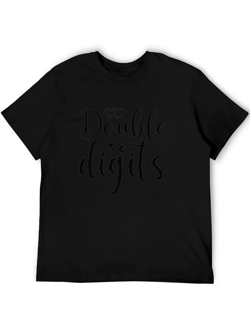 Double Digits Black Graphic Tee Shirt