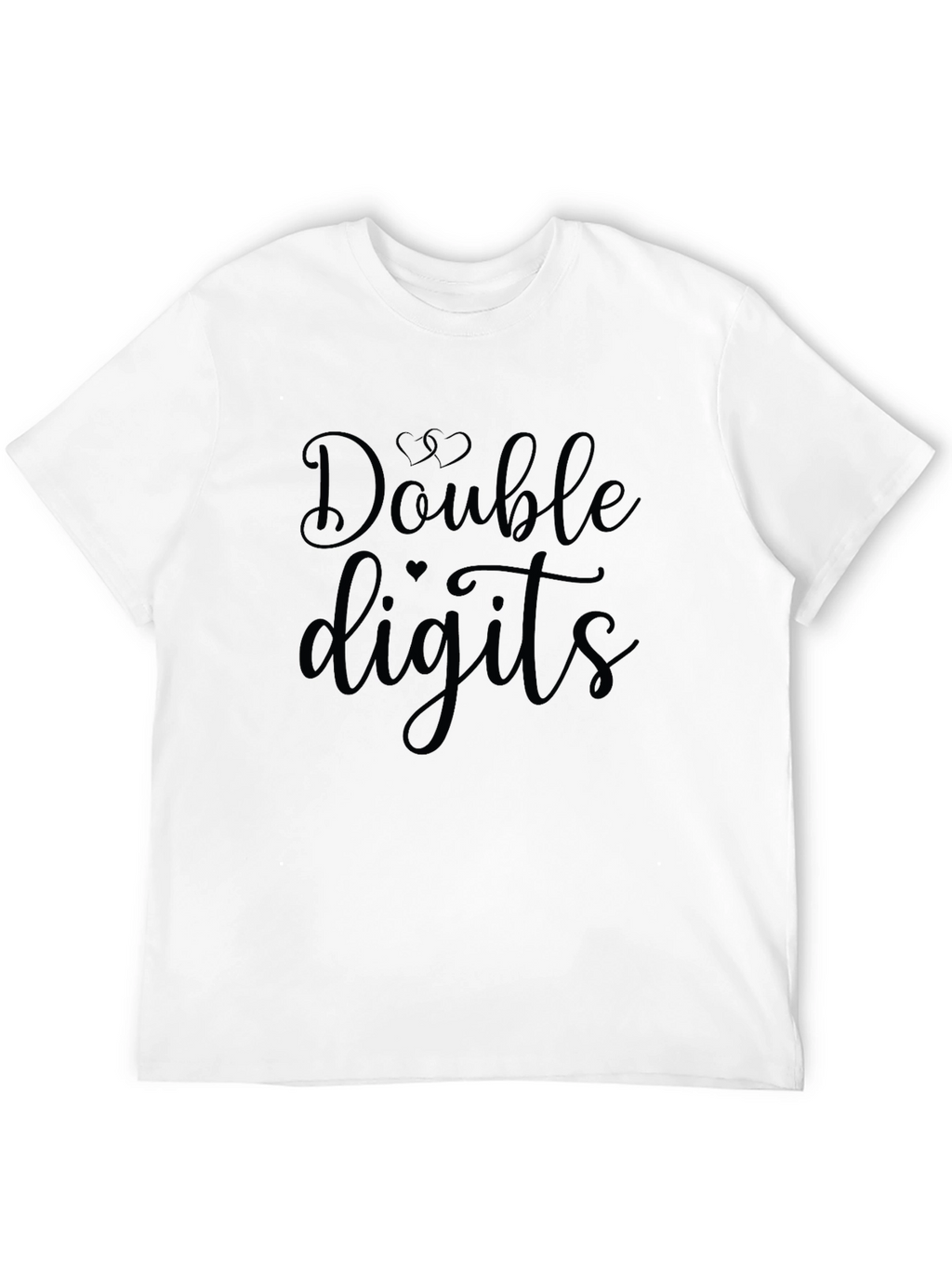 Double Digits Black Graphic Tee Shirt