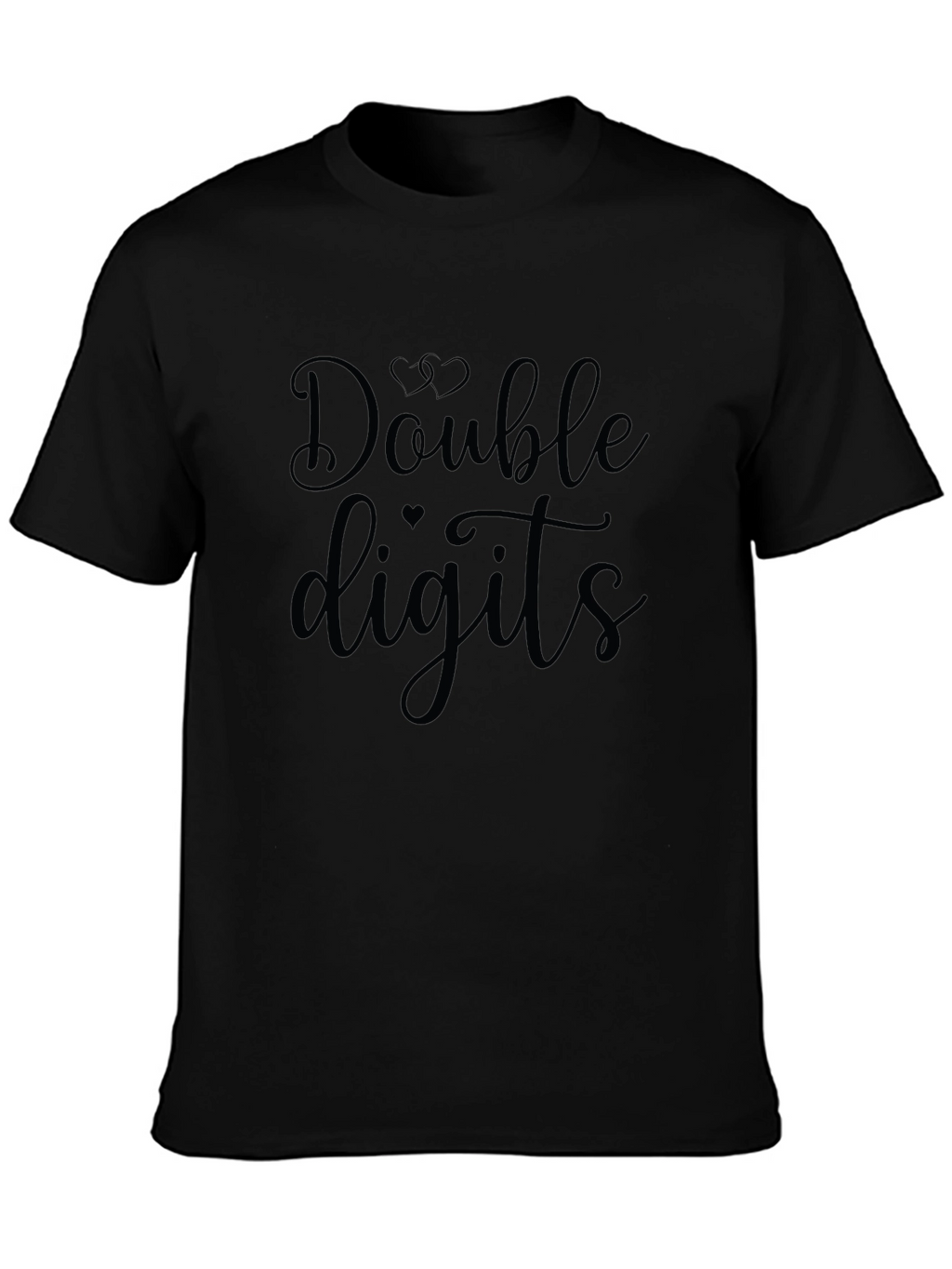 Double Digits Black Graphic Tee Shirt