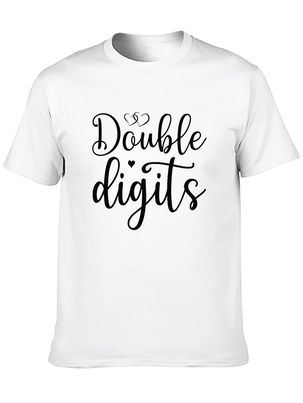 Double Digits Black Graphic Tee Shirt