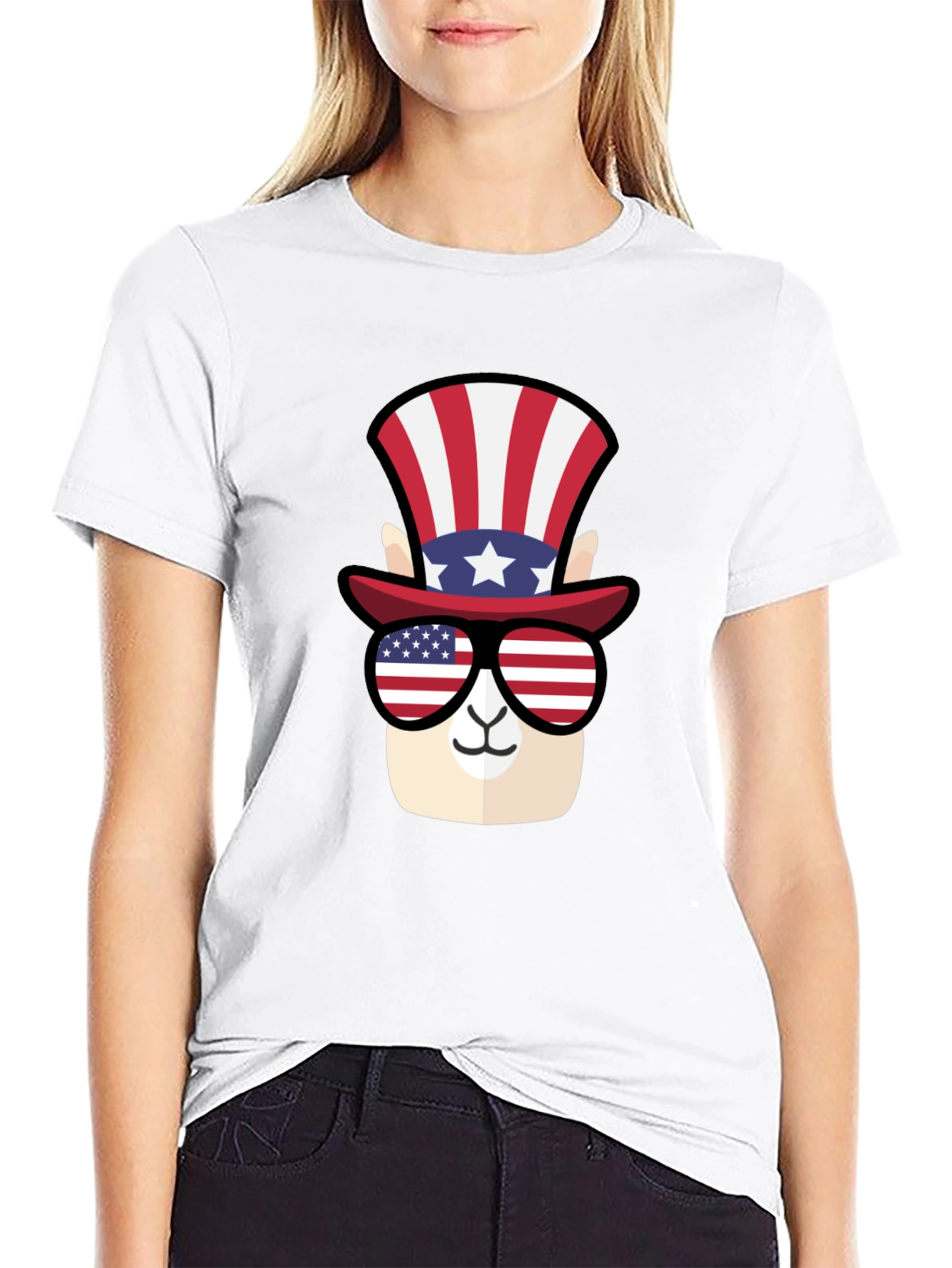 Patriotic Llama T-Shirt