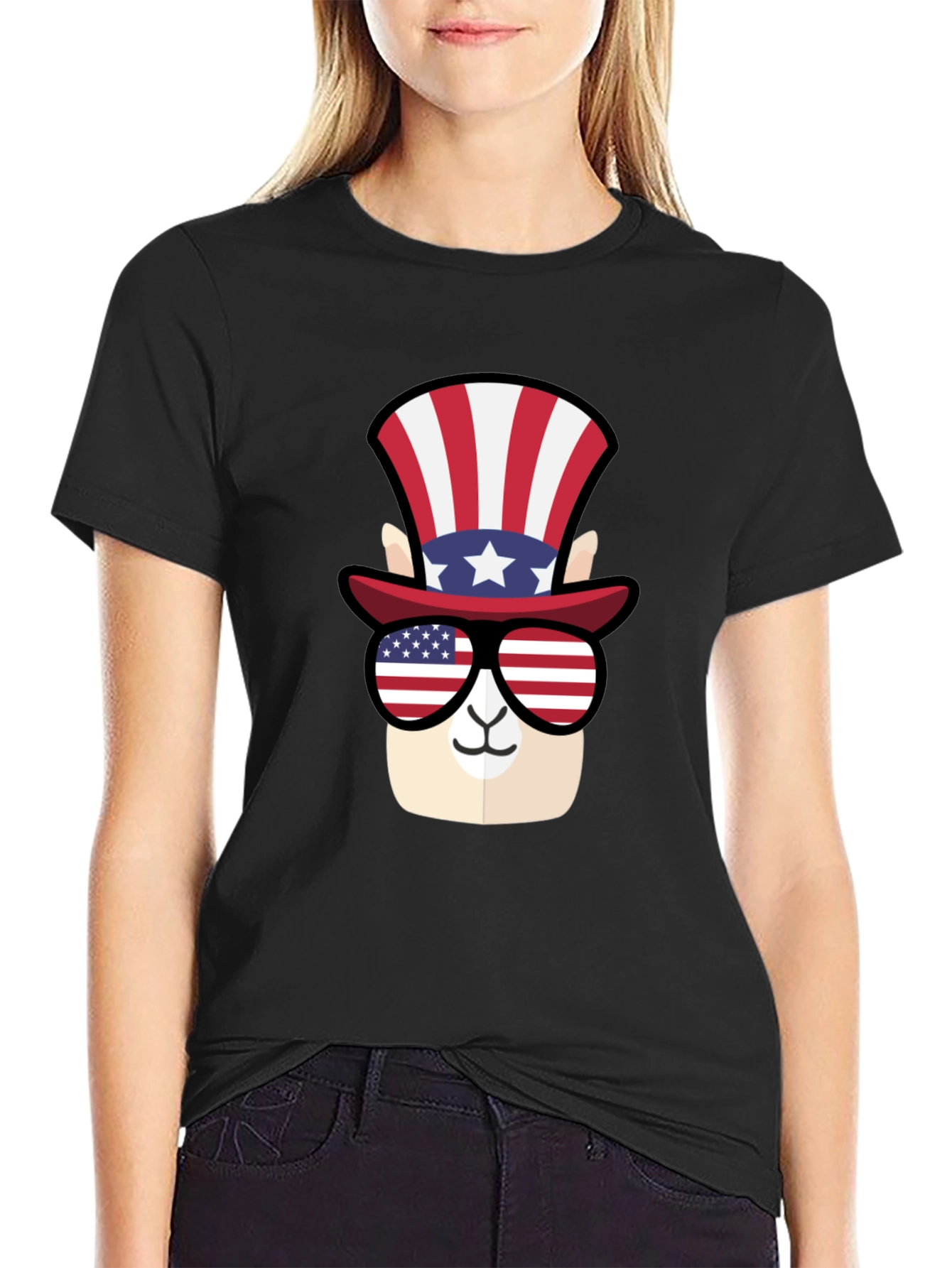 Patriotic Llama T-Shirt