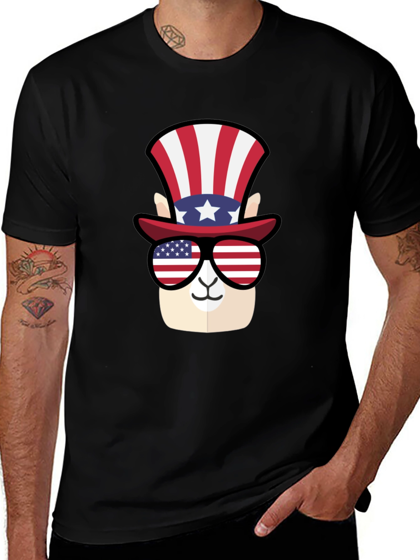 Patriotic Llama T-Shirt