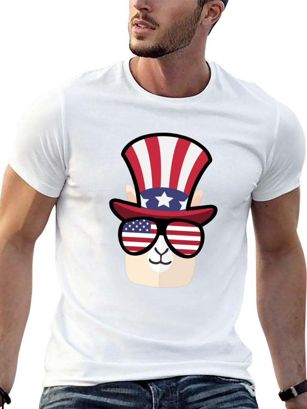 Patriotic Llama T-Shirt