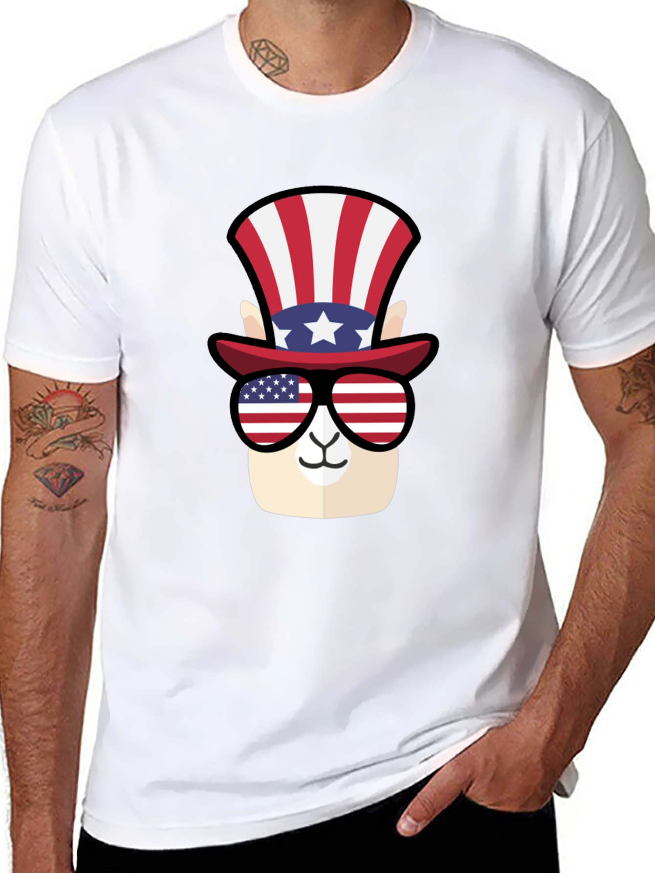 Patriotic Llama T-Shirt