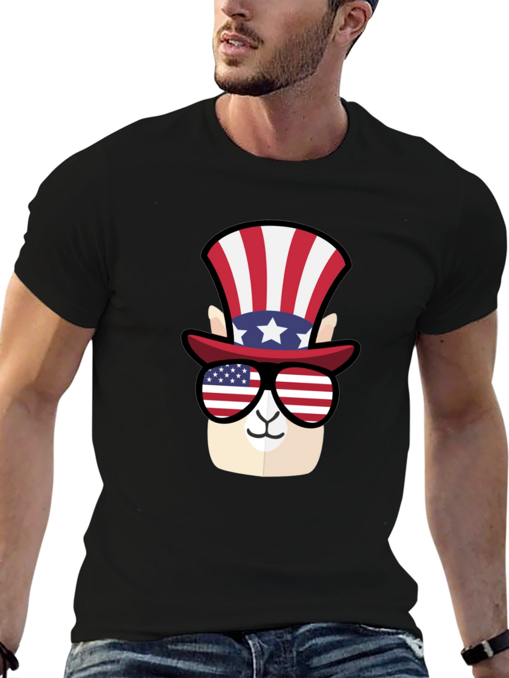 Patriotic Llama T-Shirt