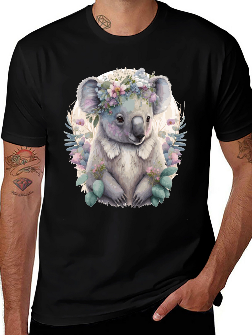 Koala Flower Crown Graphic Tee