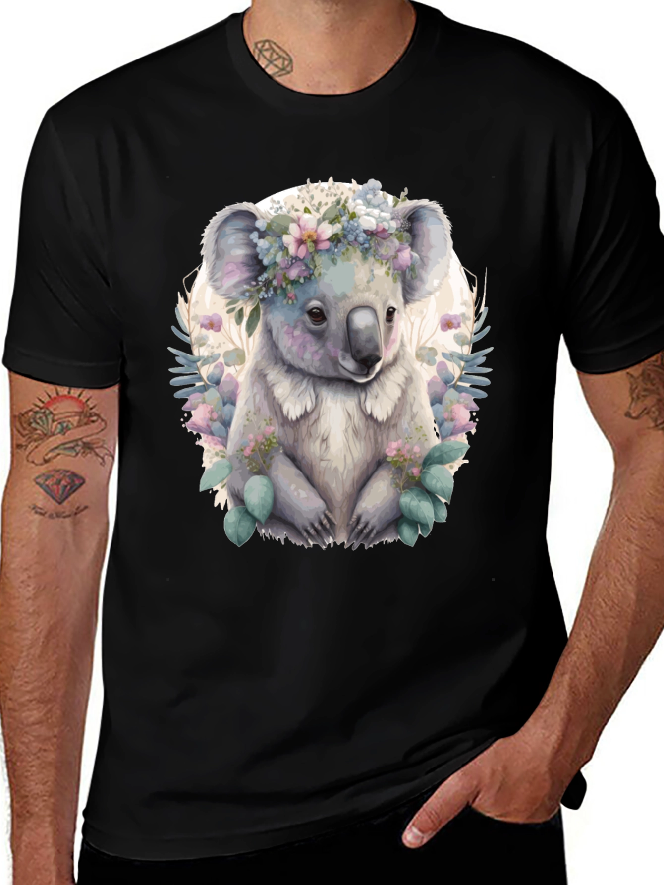 Koala Flower Crown Graphic Tee