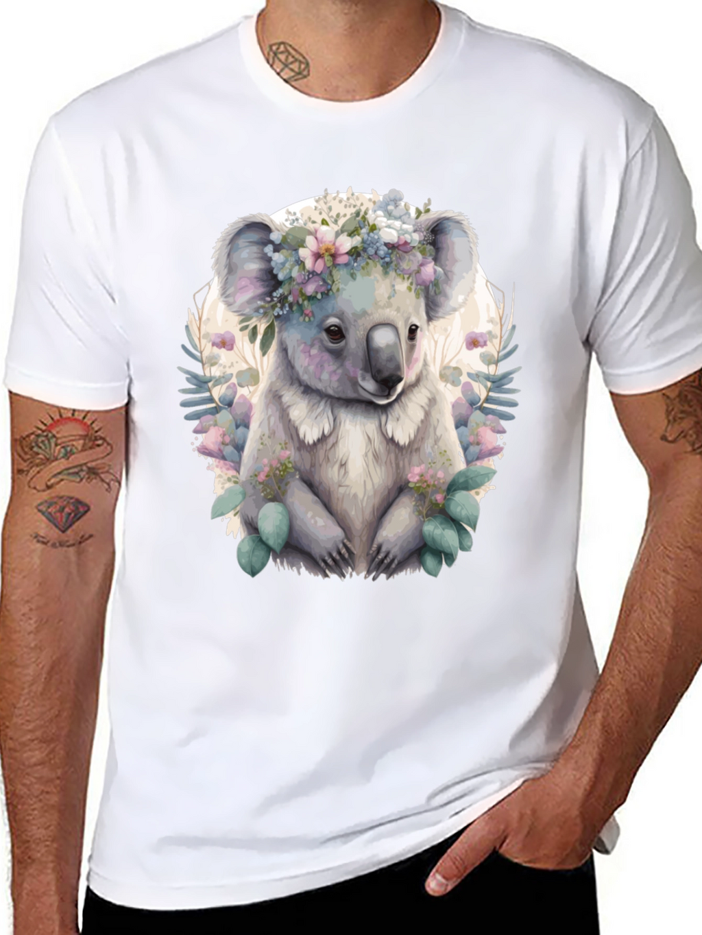 Koala Flower Crown Graphic Tee
