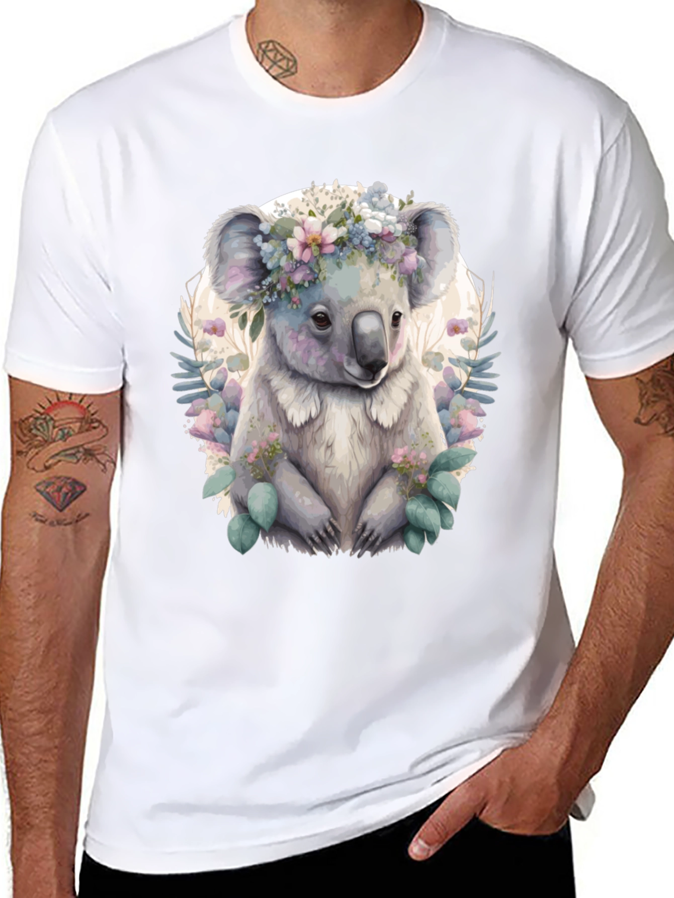 Koala Flower Crown Graphic Tee