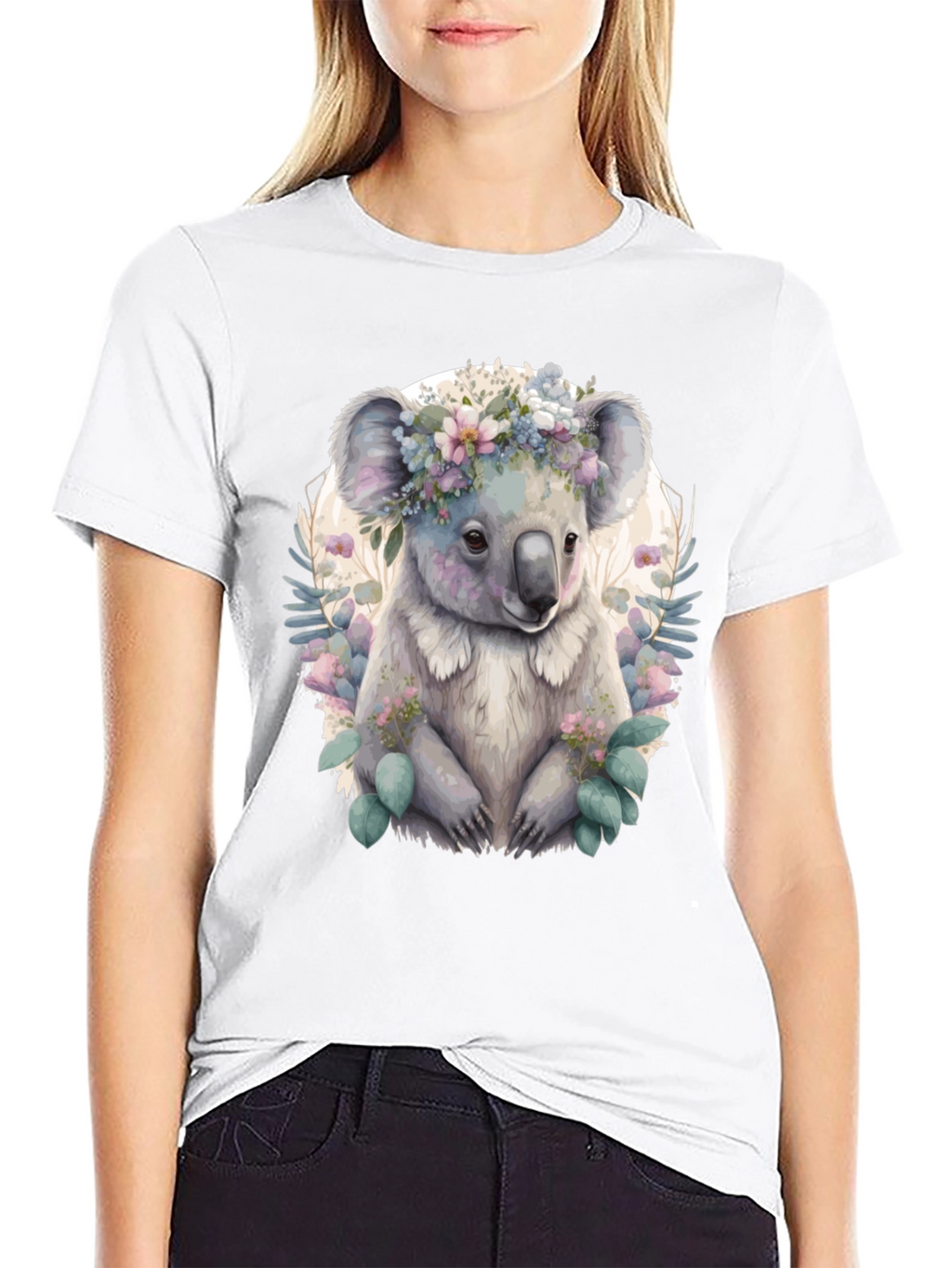 Koala Flower Crown Graphic Tee