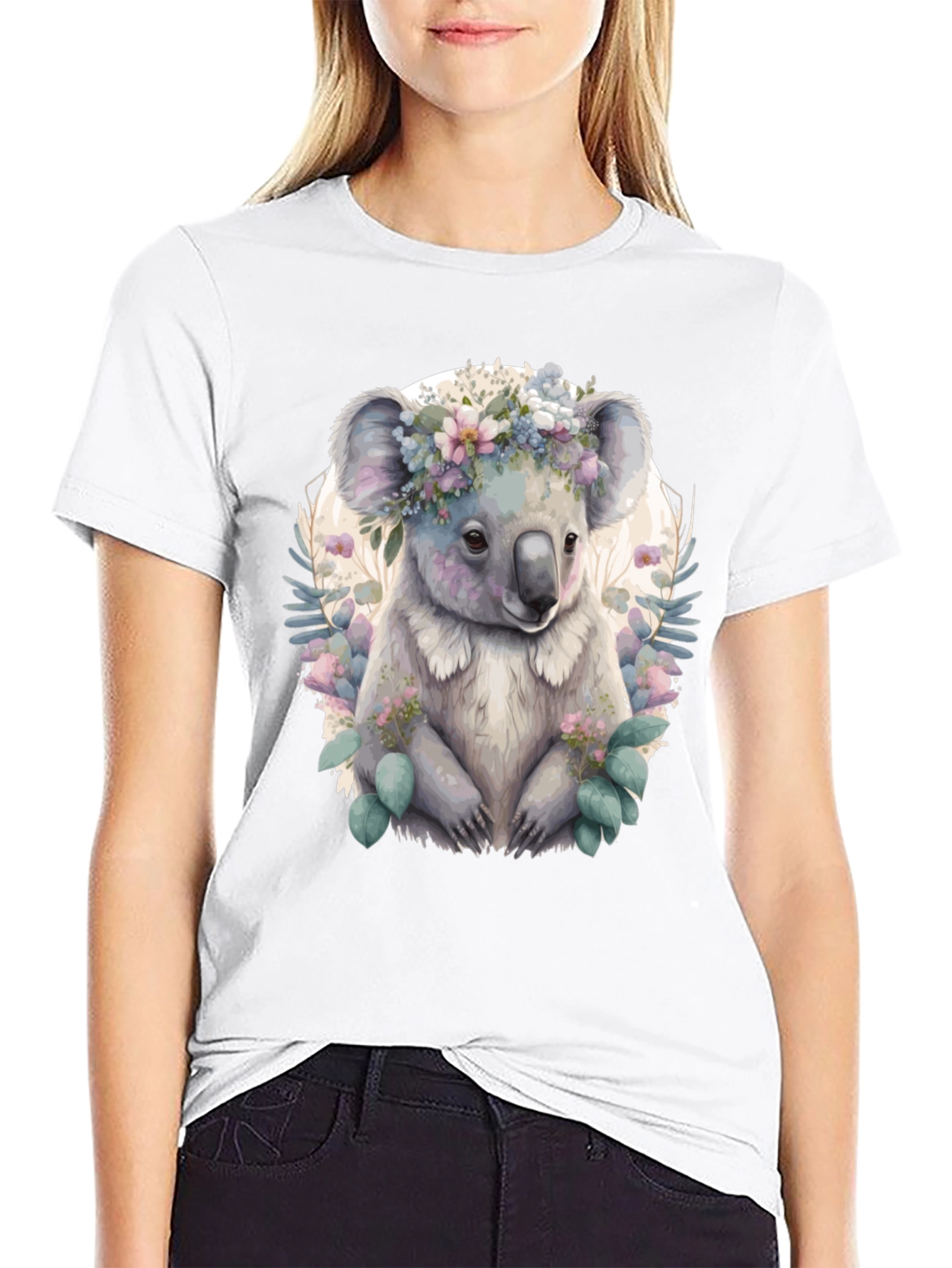 Koala Flower Crown Graphic Tee