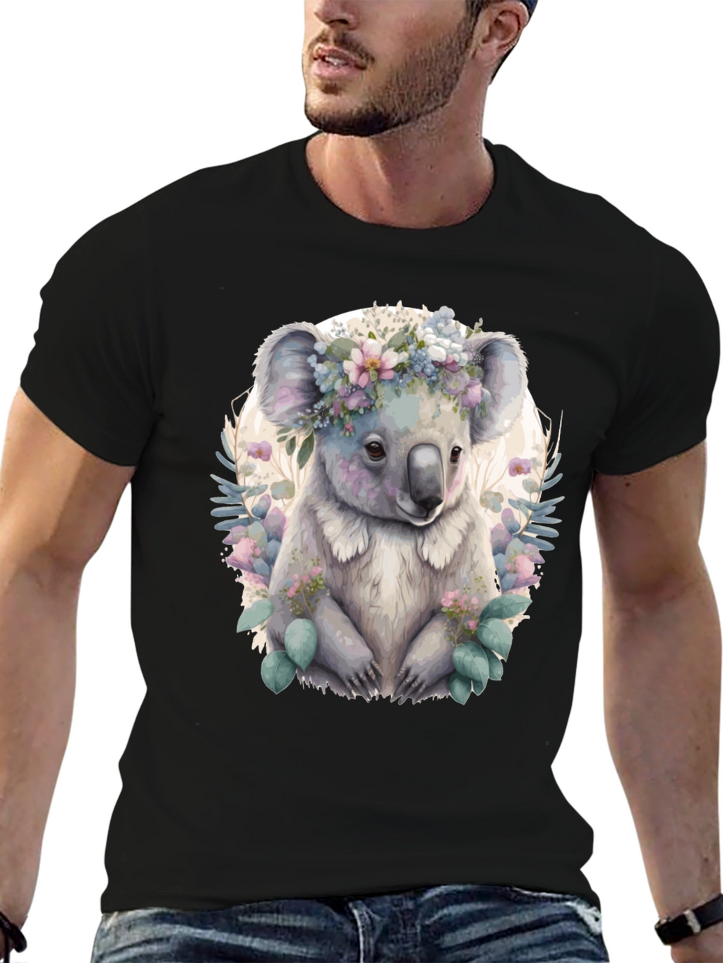 Koala Flower Crown Graphic Tee
