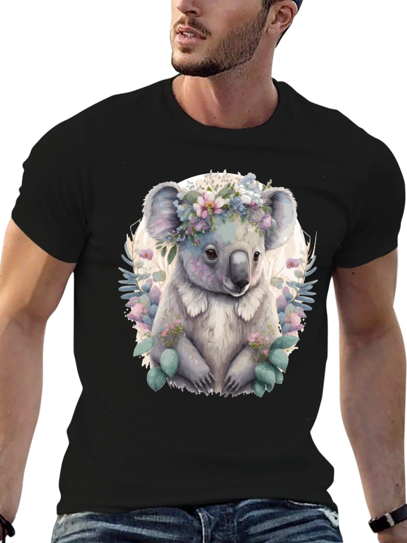 Koala Flower Crown Graphic Tee