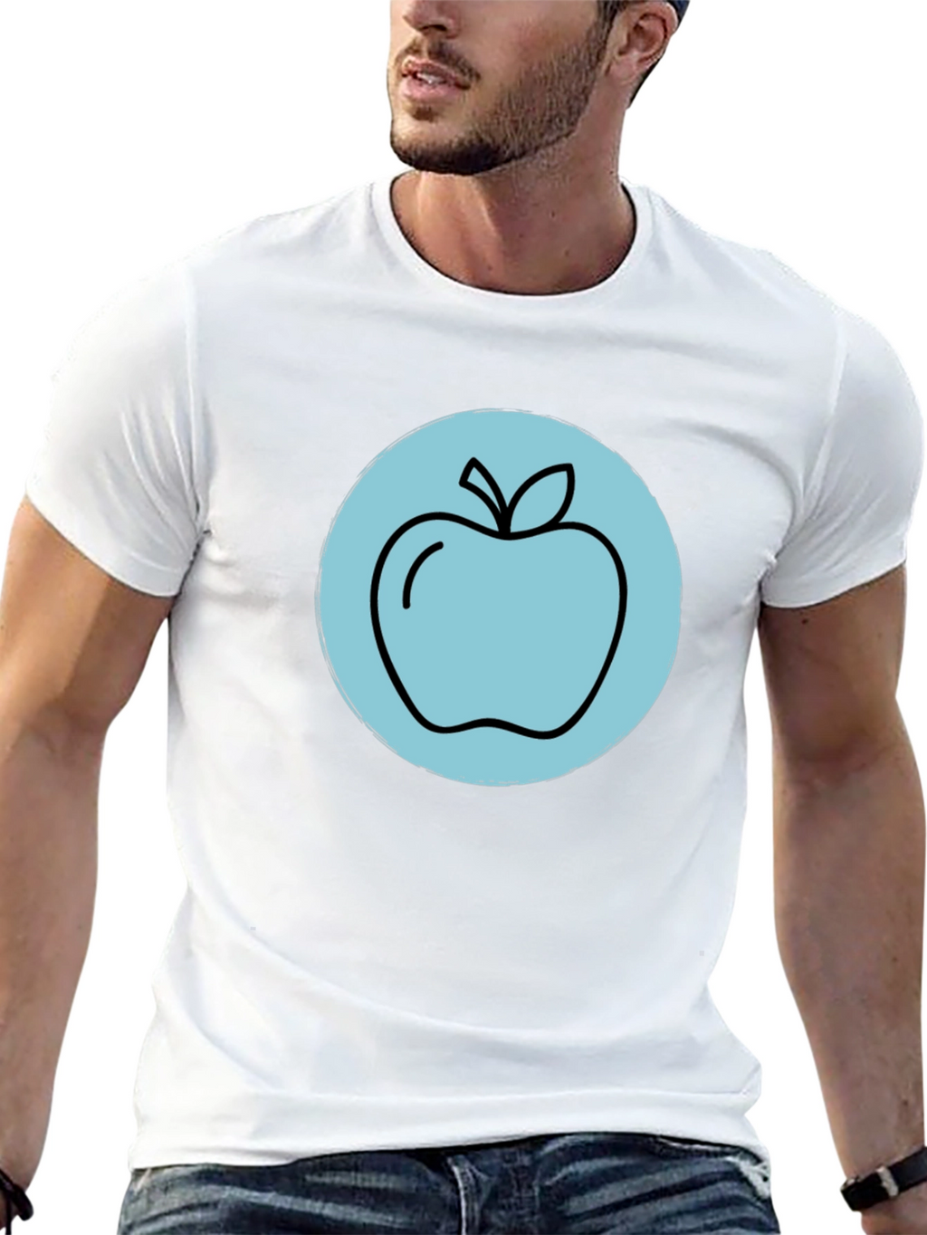 Apple Graphic Black T-Shirt
