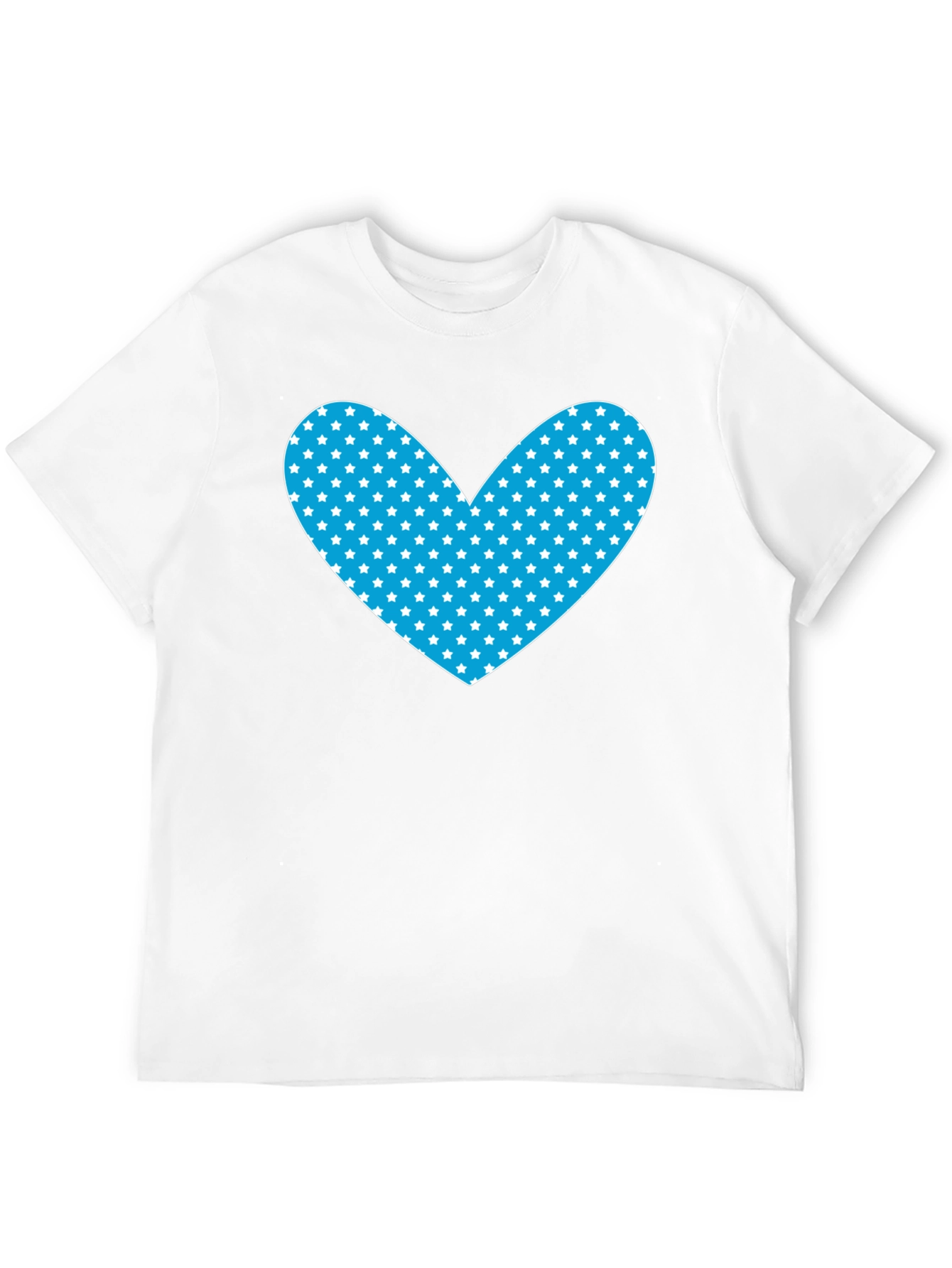 Starry Heart Graphic Tee - Black Cotton Blend