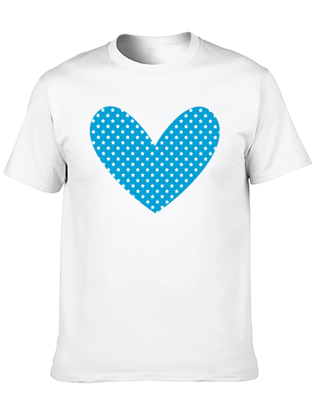 Starry Heart Graphic Tee - Black Cotton Blend