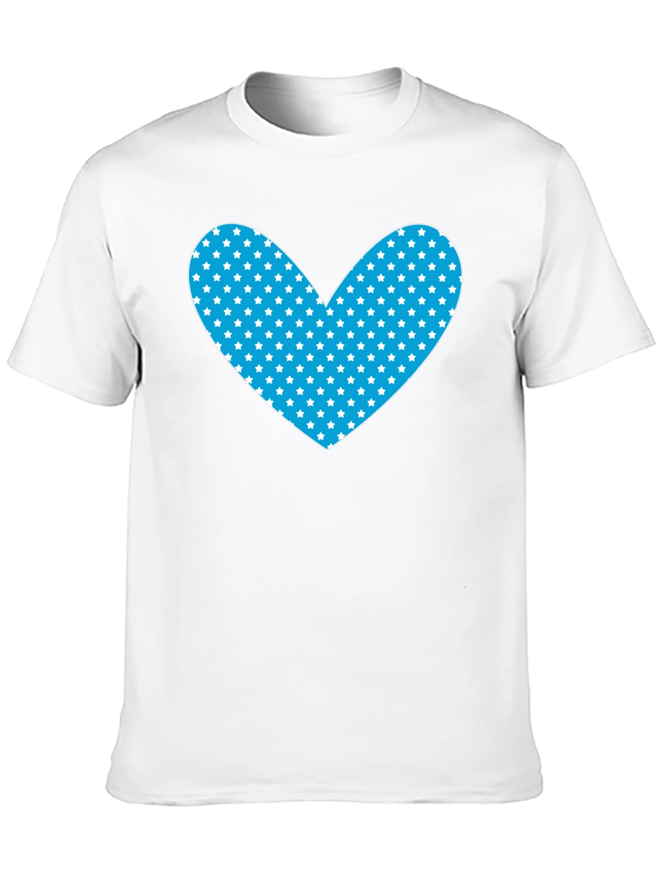 Starry Heart Graphic Tee - Black Cotton Blend