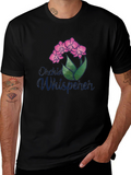 Orchid Whisperer T-Shirt - Floral Design