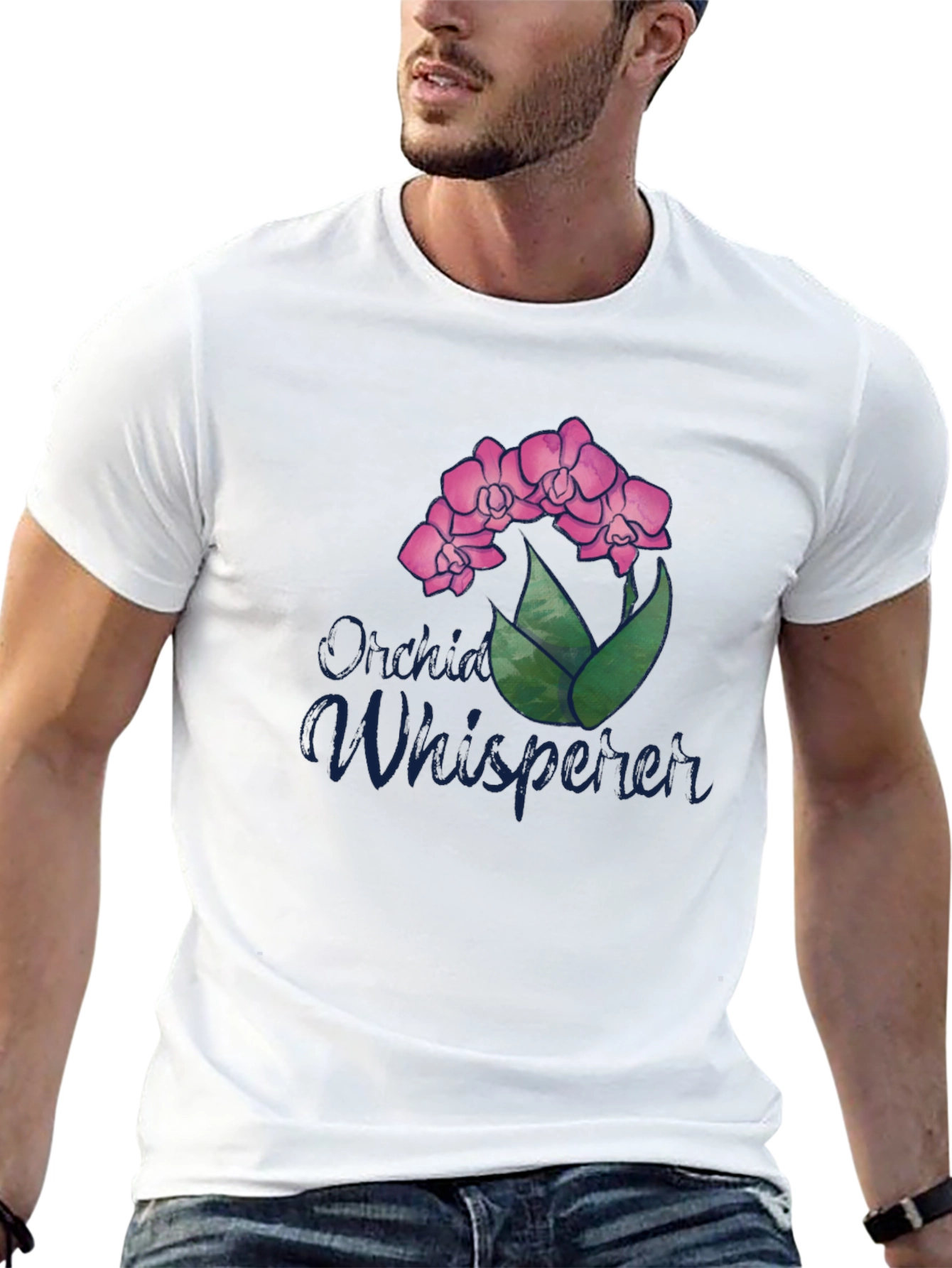 Orchid Whisperer T-Shirt - Floral Design