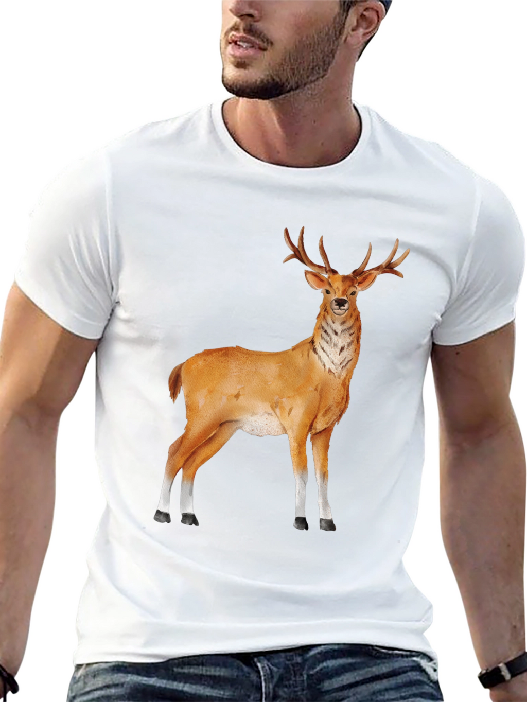 Deer Graphic Tee - Classic Black T-Shirt