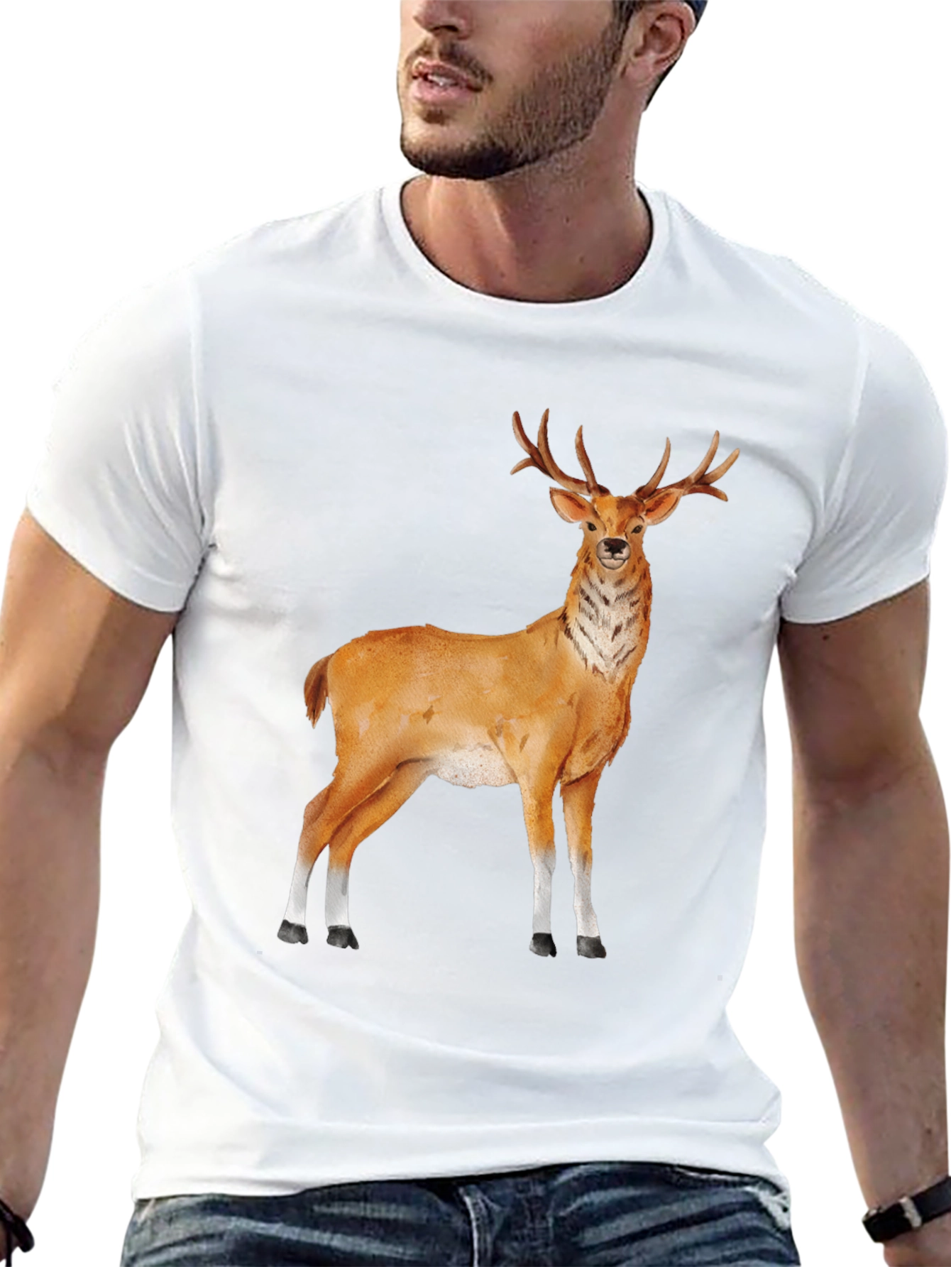 Deer Graphic Tee - Classic Black T-Shirt