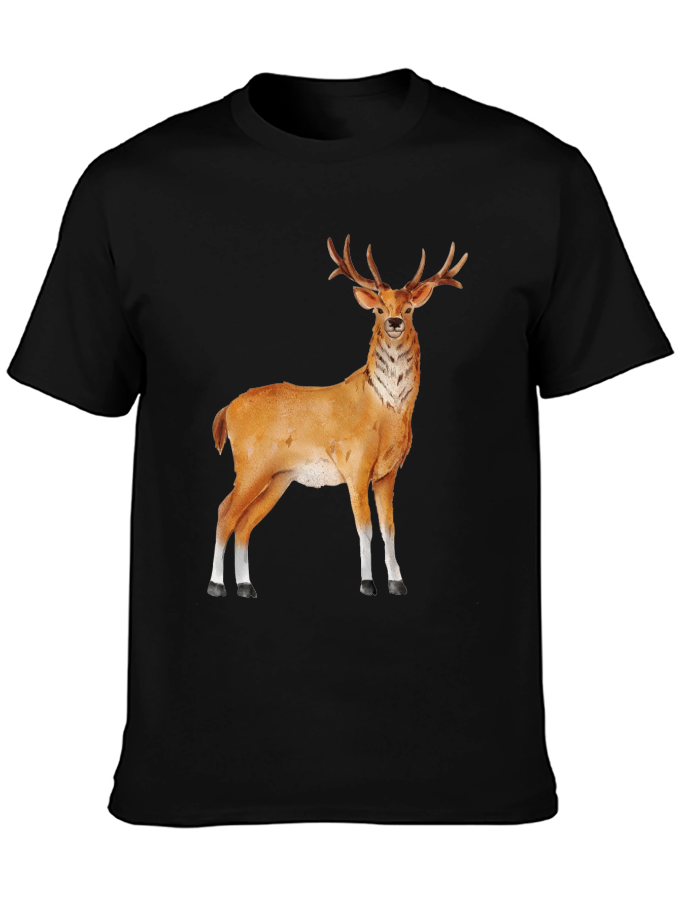 Deer Graphic Tee - Classic Black T-Shirt