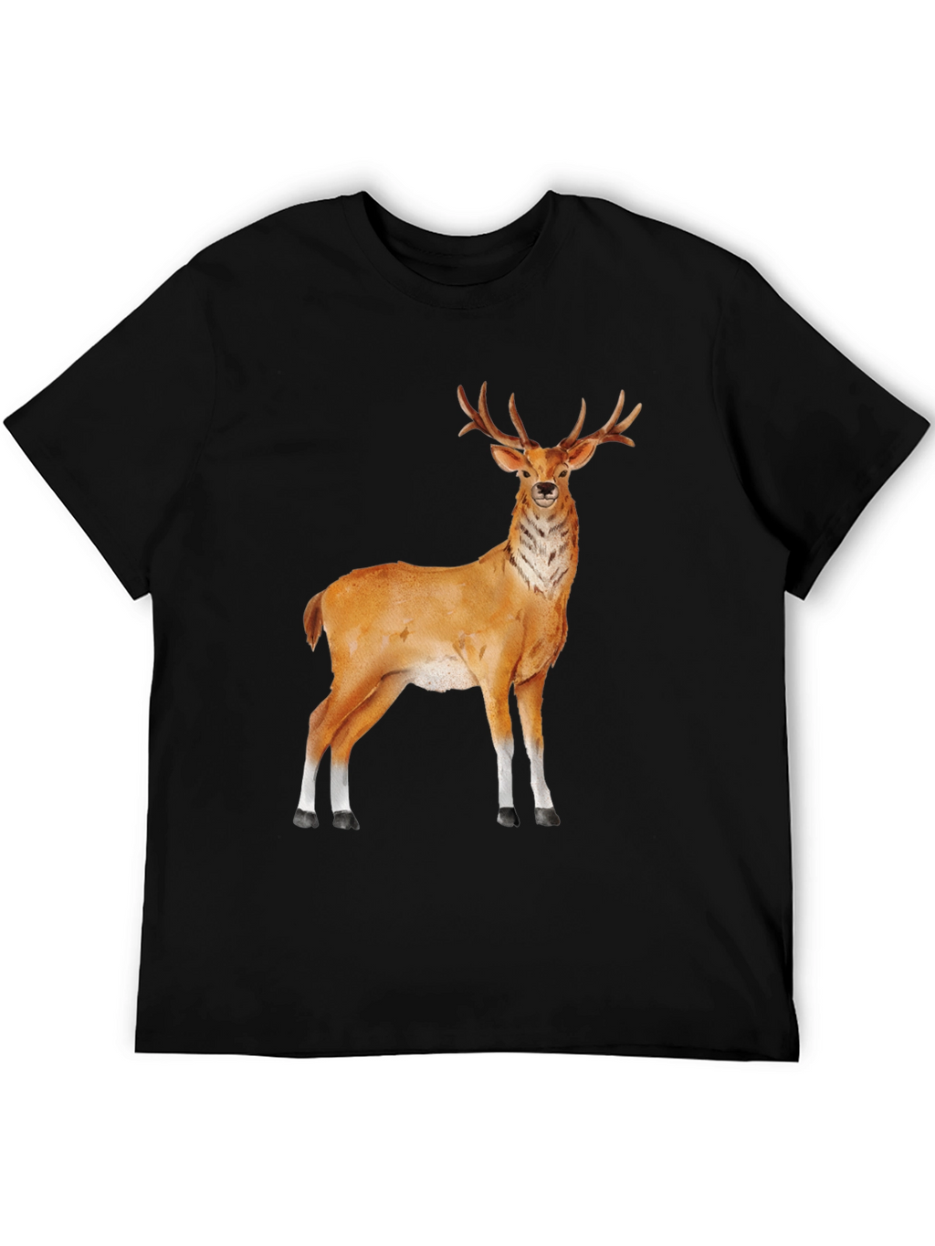Deer Graphic Tee - Classic Black T-Shirt