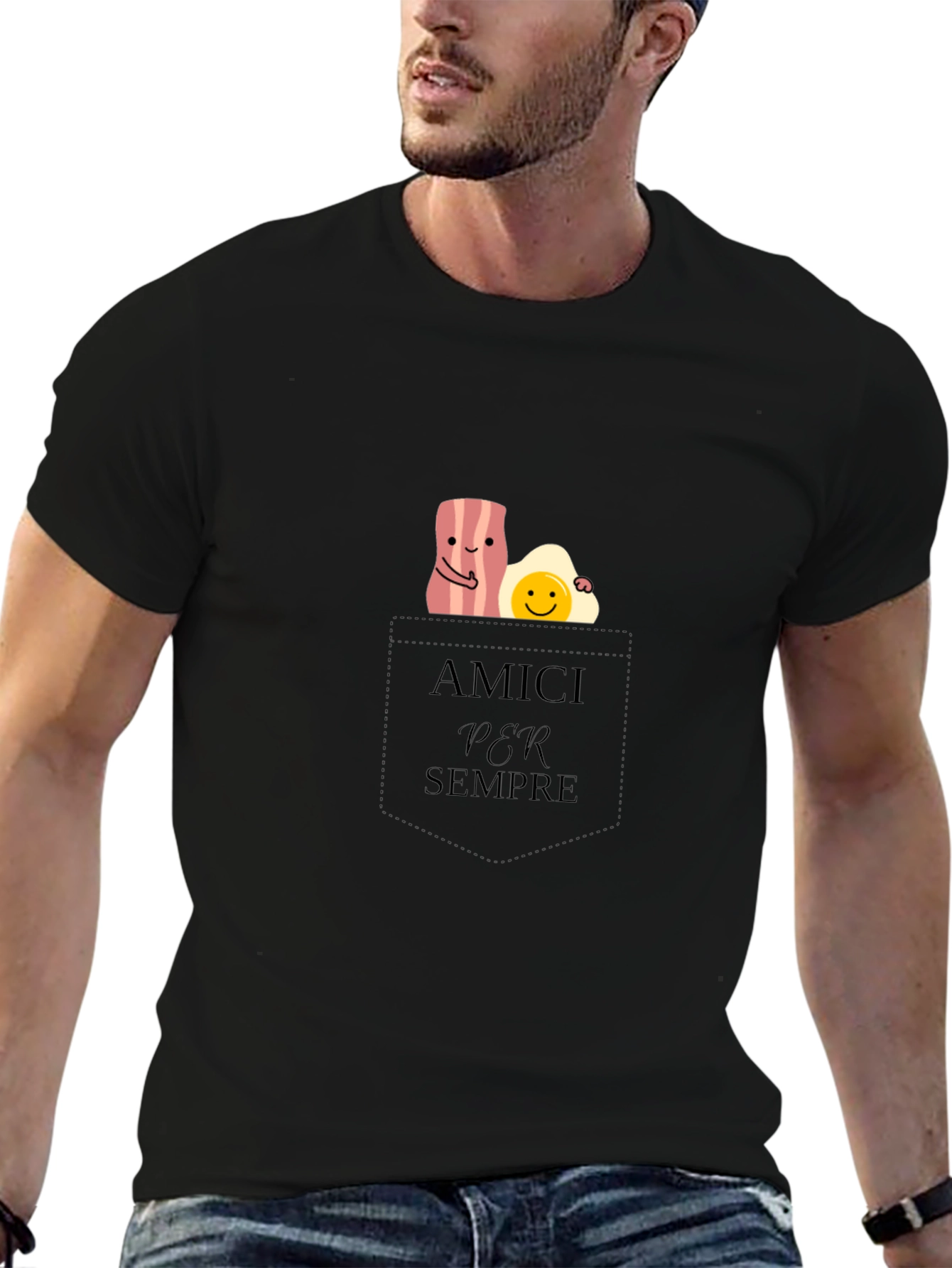 Amici Per Sempre Graphic Tee - Bacon & Egg