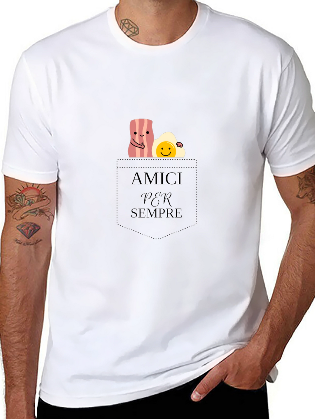 Amici Per Sempre Graphic Tee - Bacon & Egg
