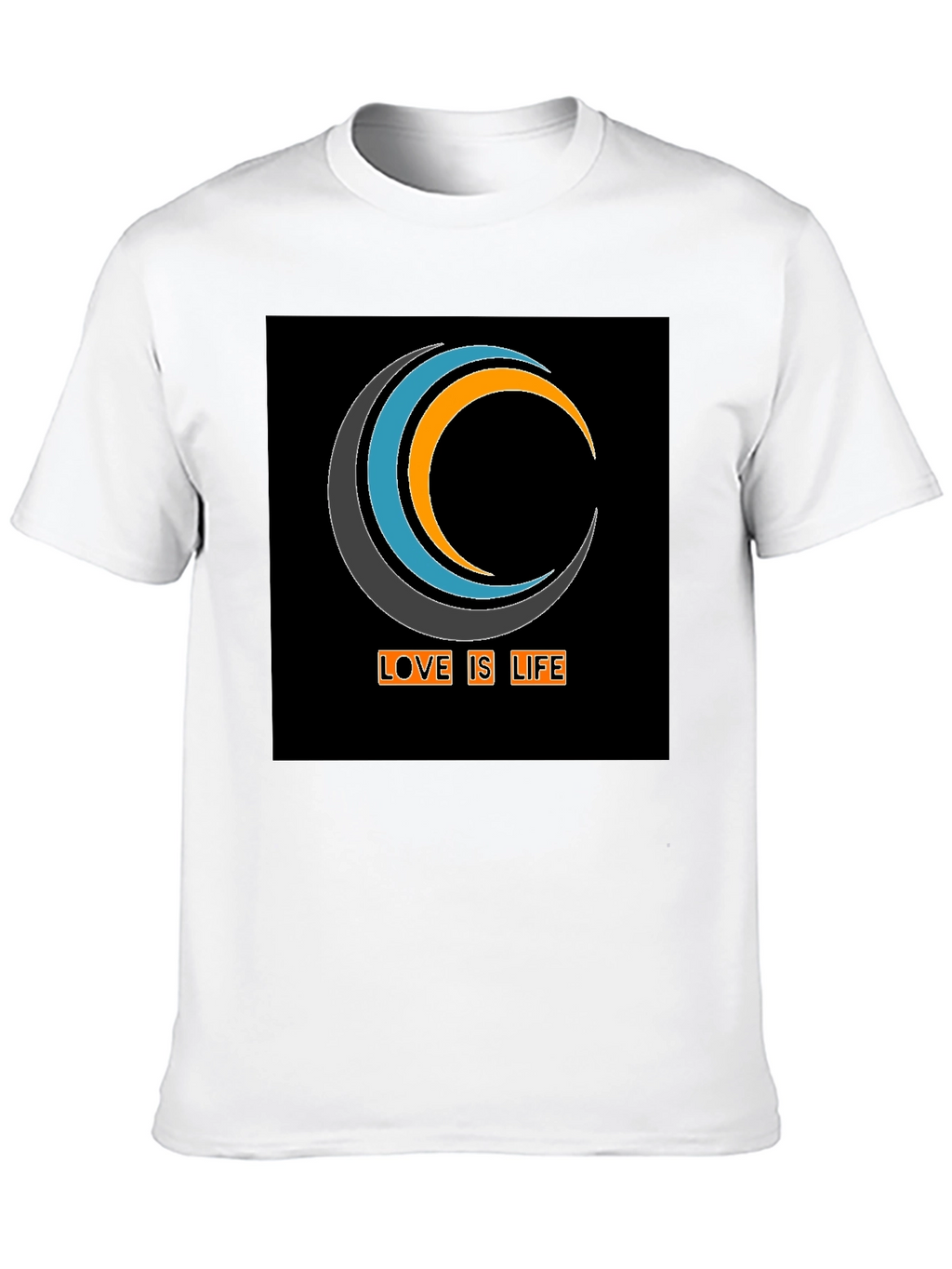 Love Is Life Graphic Tee - Black Cotton Blend