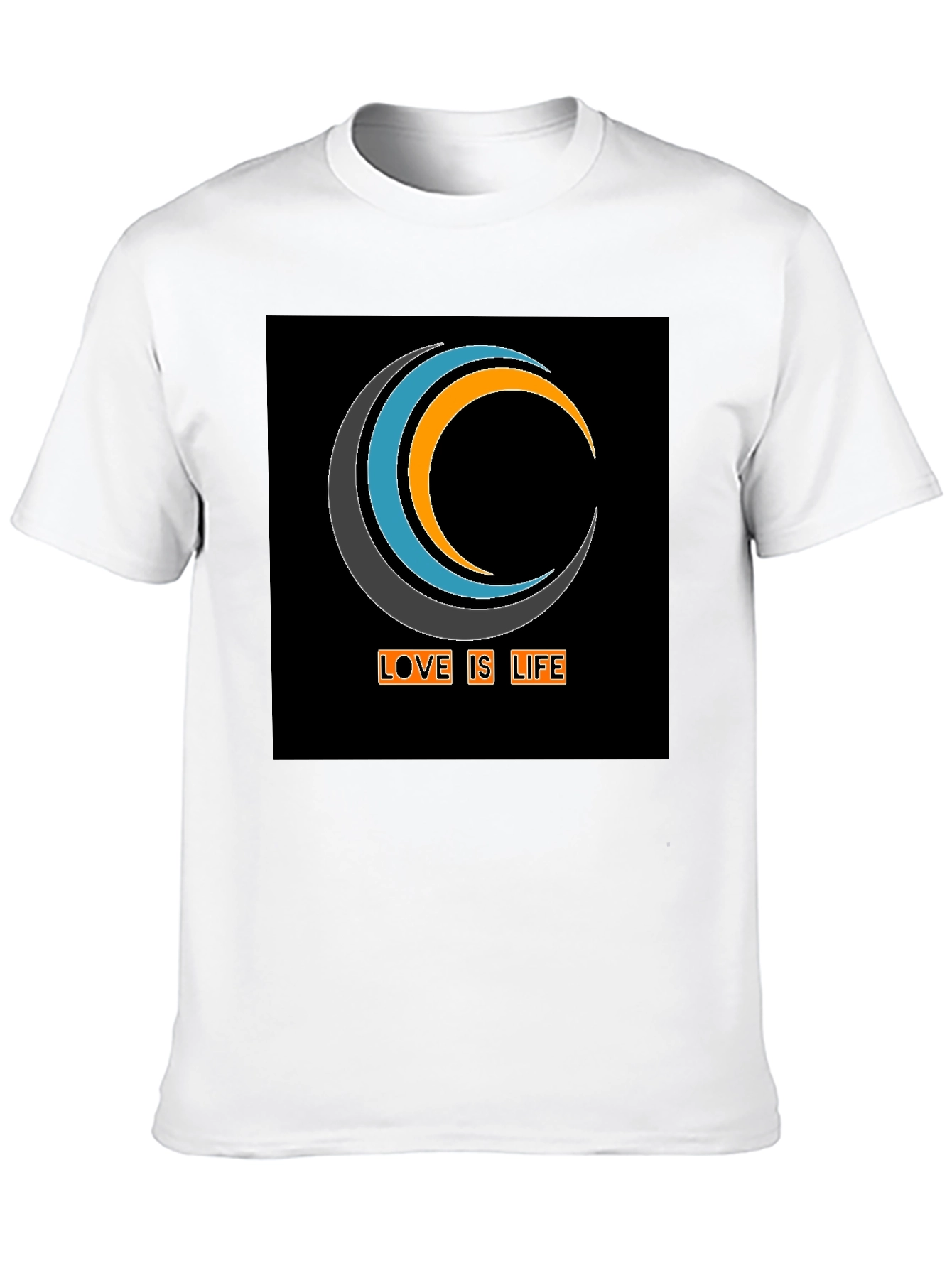 Love Is Life Graphic Tee - Black Cotton Blend