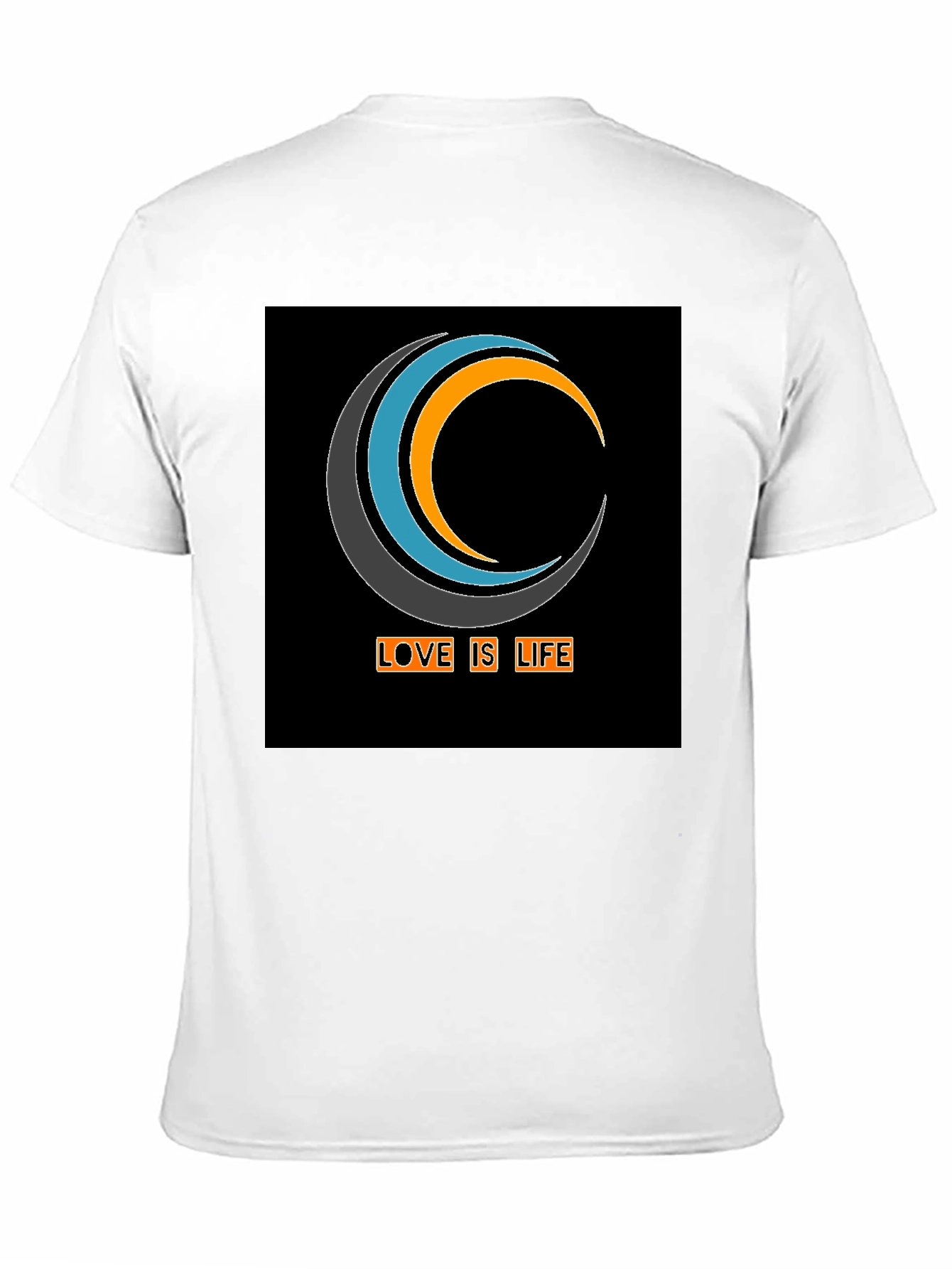 Love Is Life Graphic Tee - Black Cotton Blend