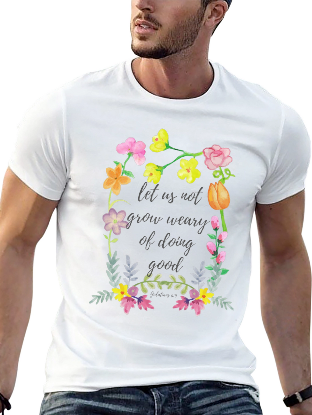 Floral Scripture T-Shirt - Do Good