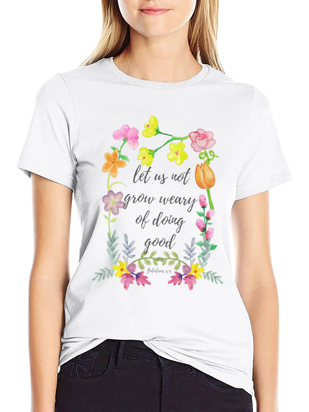 Floral Scripture T-Shirt - Do Good