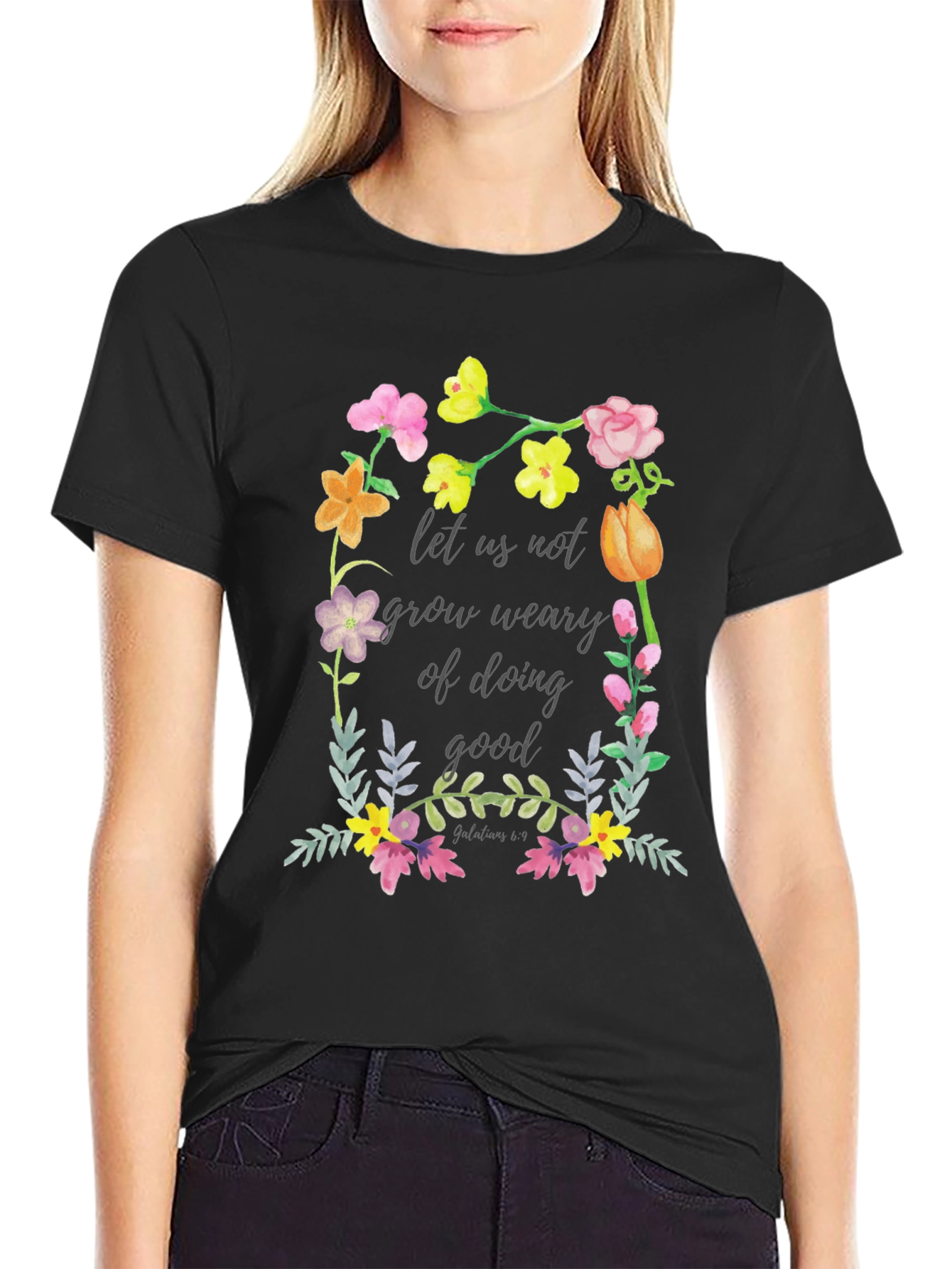 Floral Scripture T-Shirt - Do Good