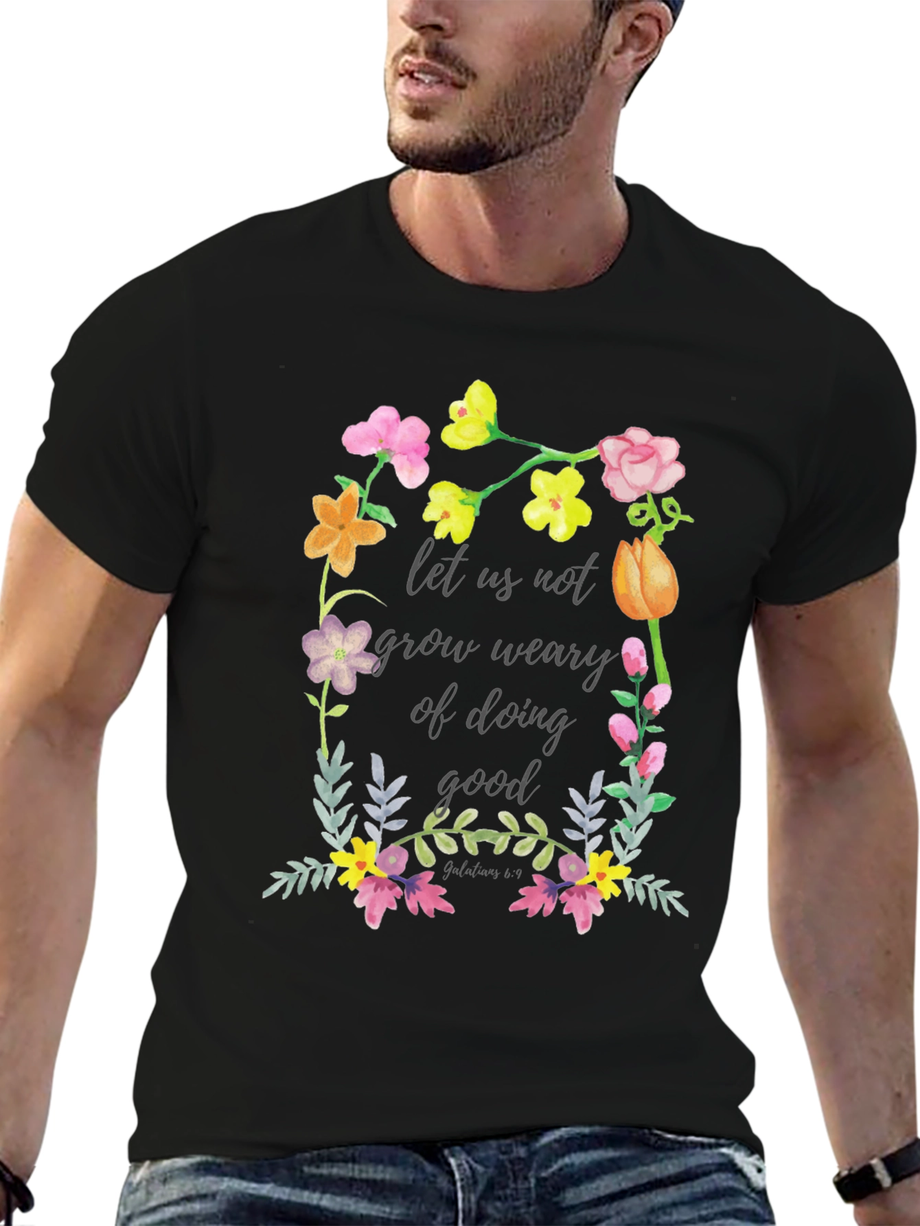 Floral Scripture T-Shirt - Do Good