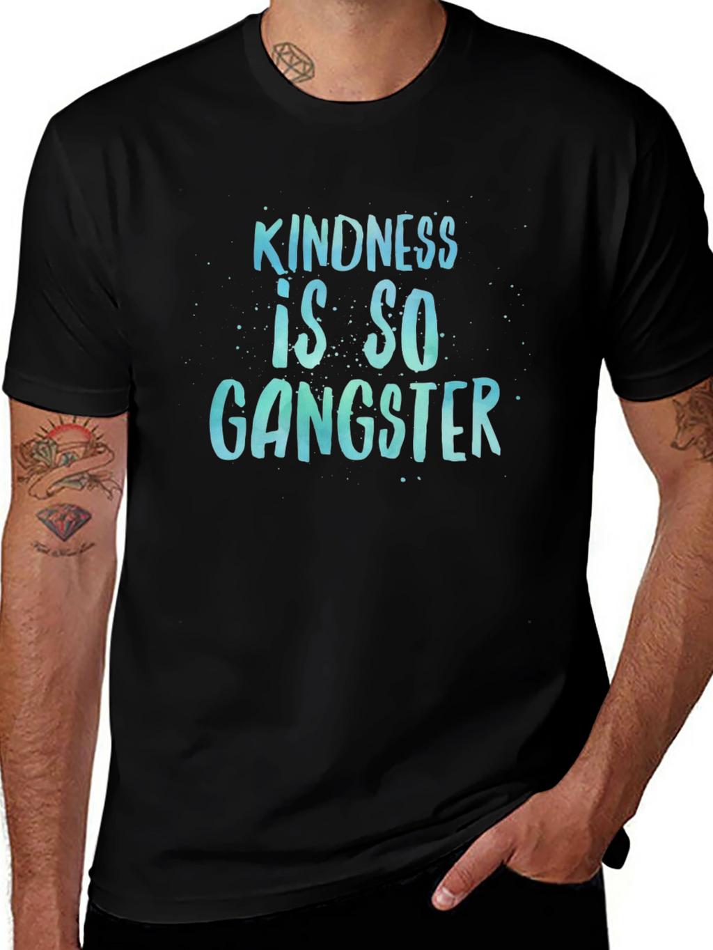 Kindness is So Gangster Black T-Shirt