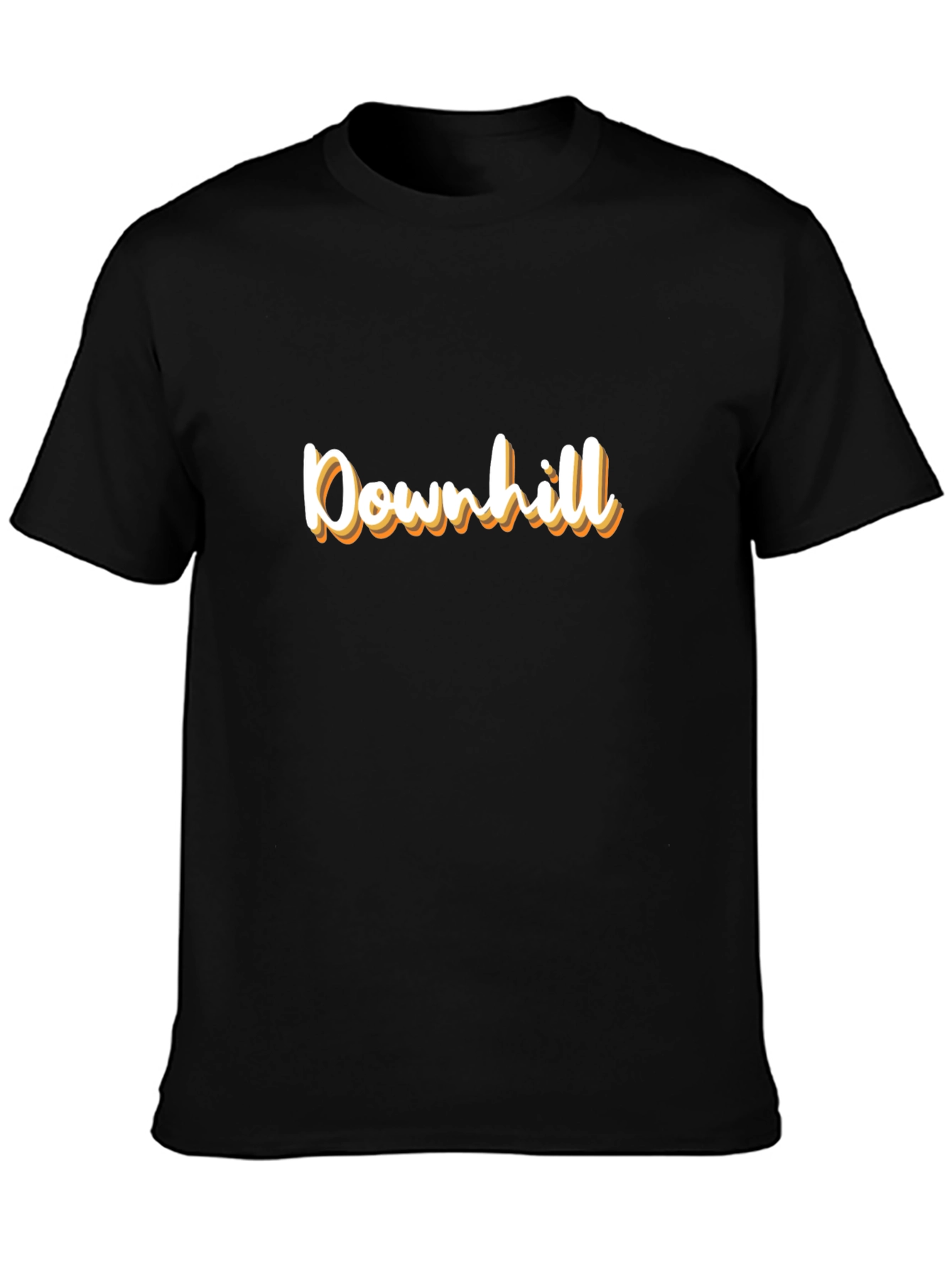 Downhill Graphic Tee - Stylish Black T-Shirt