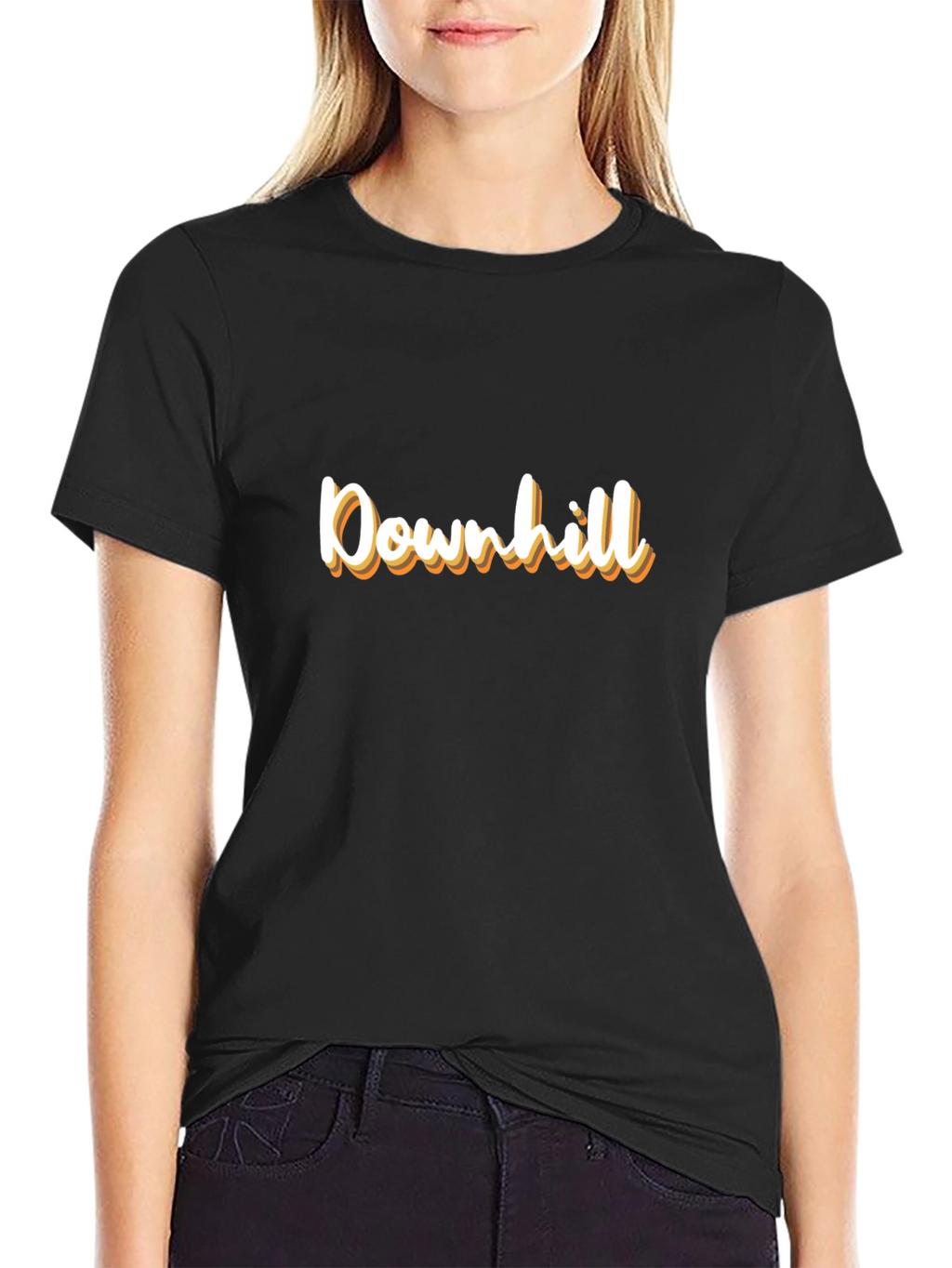 Downhill Graphic Tee - Stylish Black T-Shirt