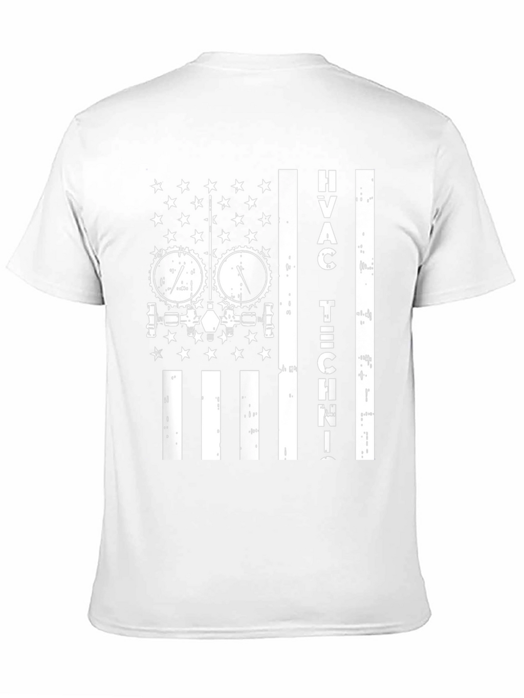HVAC Tech American Flag T-Shirt