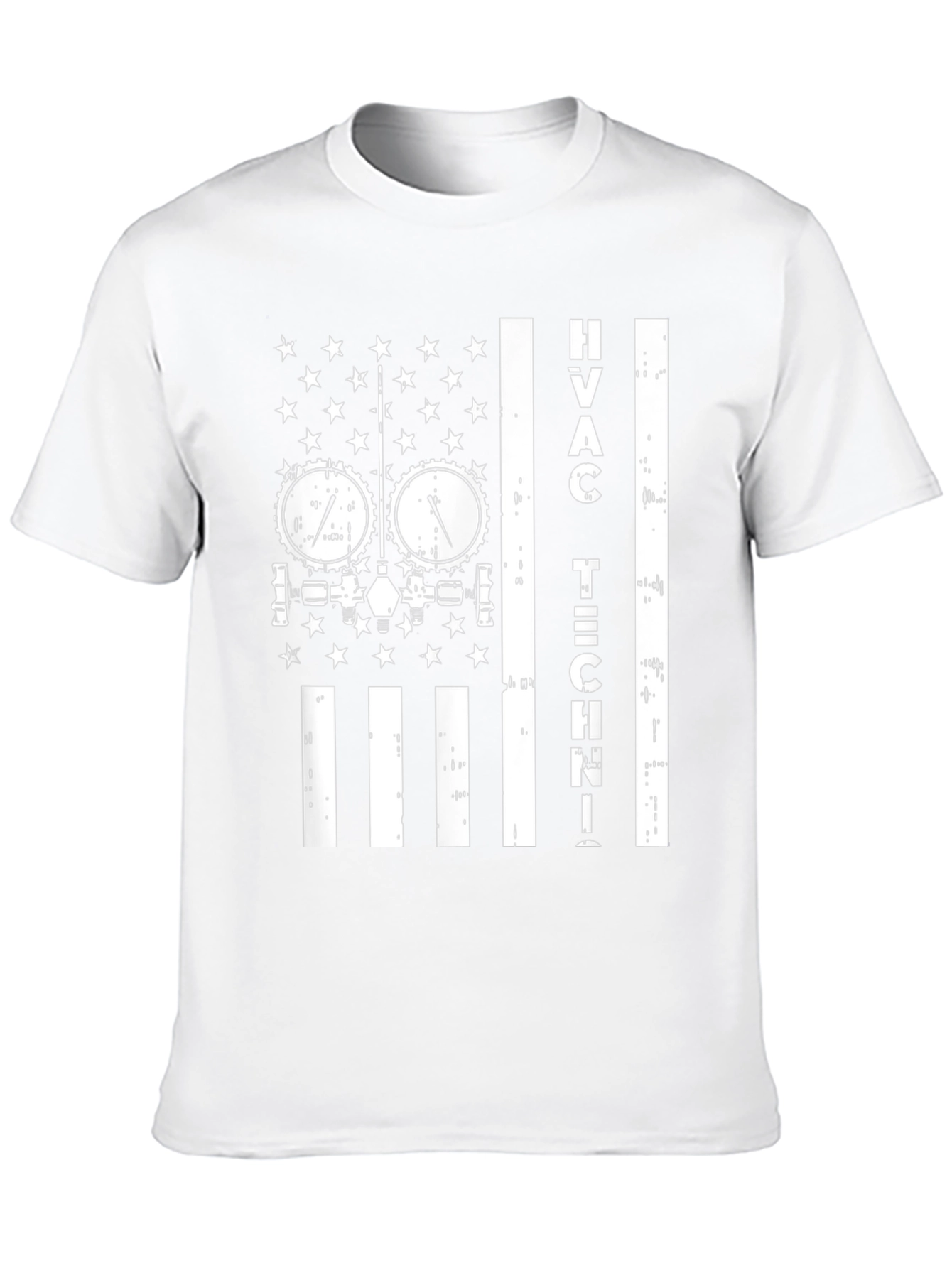 HVAC Tech American Flag T-Shirt