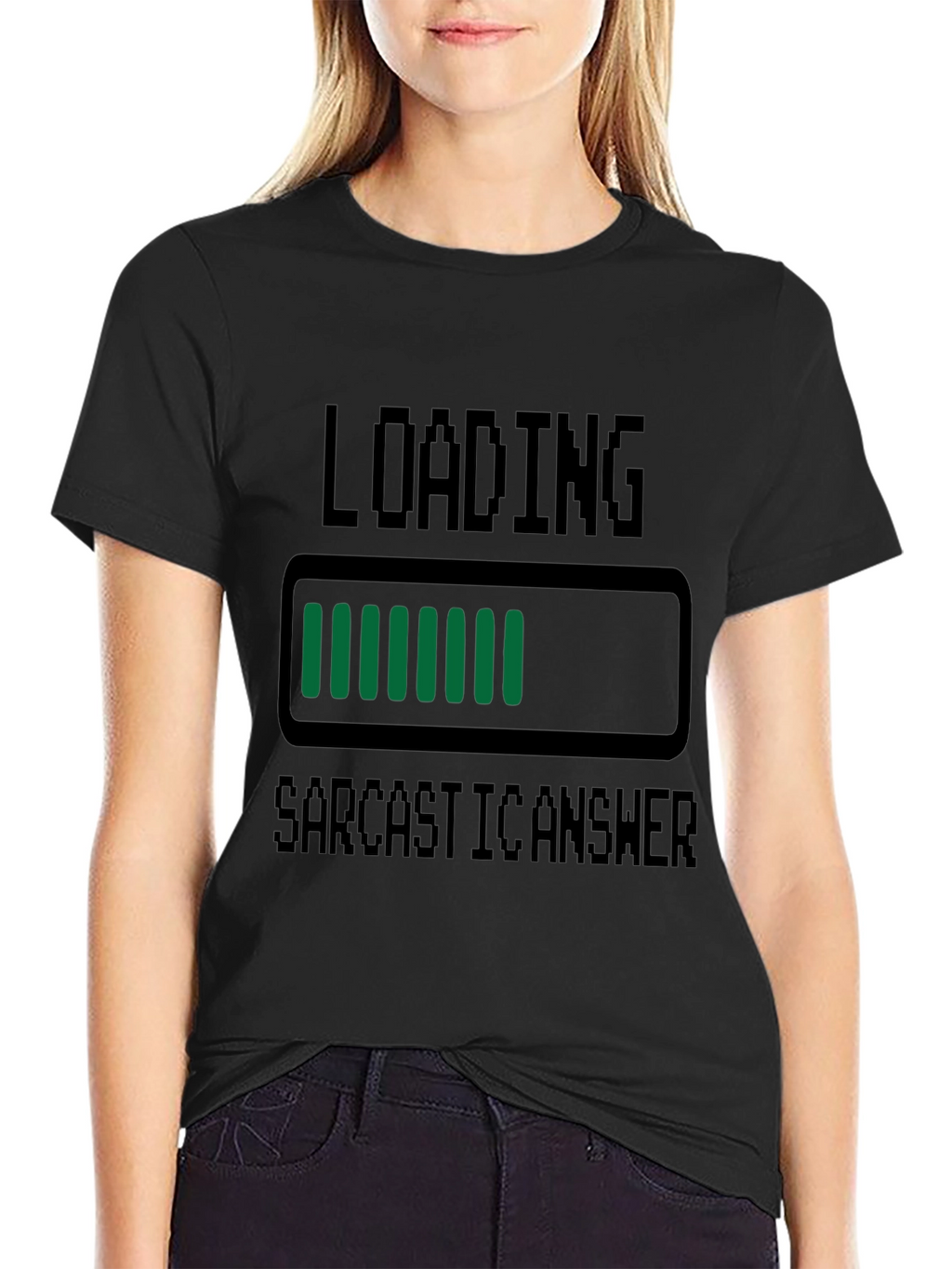 Sarcastic Answer Loading T-Shirt Funny Graphic Tee