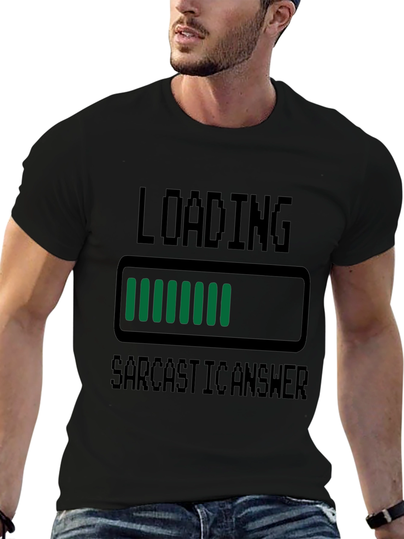 Sarcastic Answer Loading T-Shirt Funny Graphic Tee