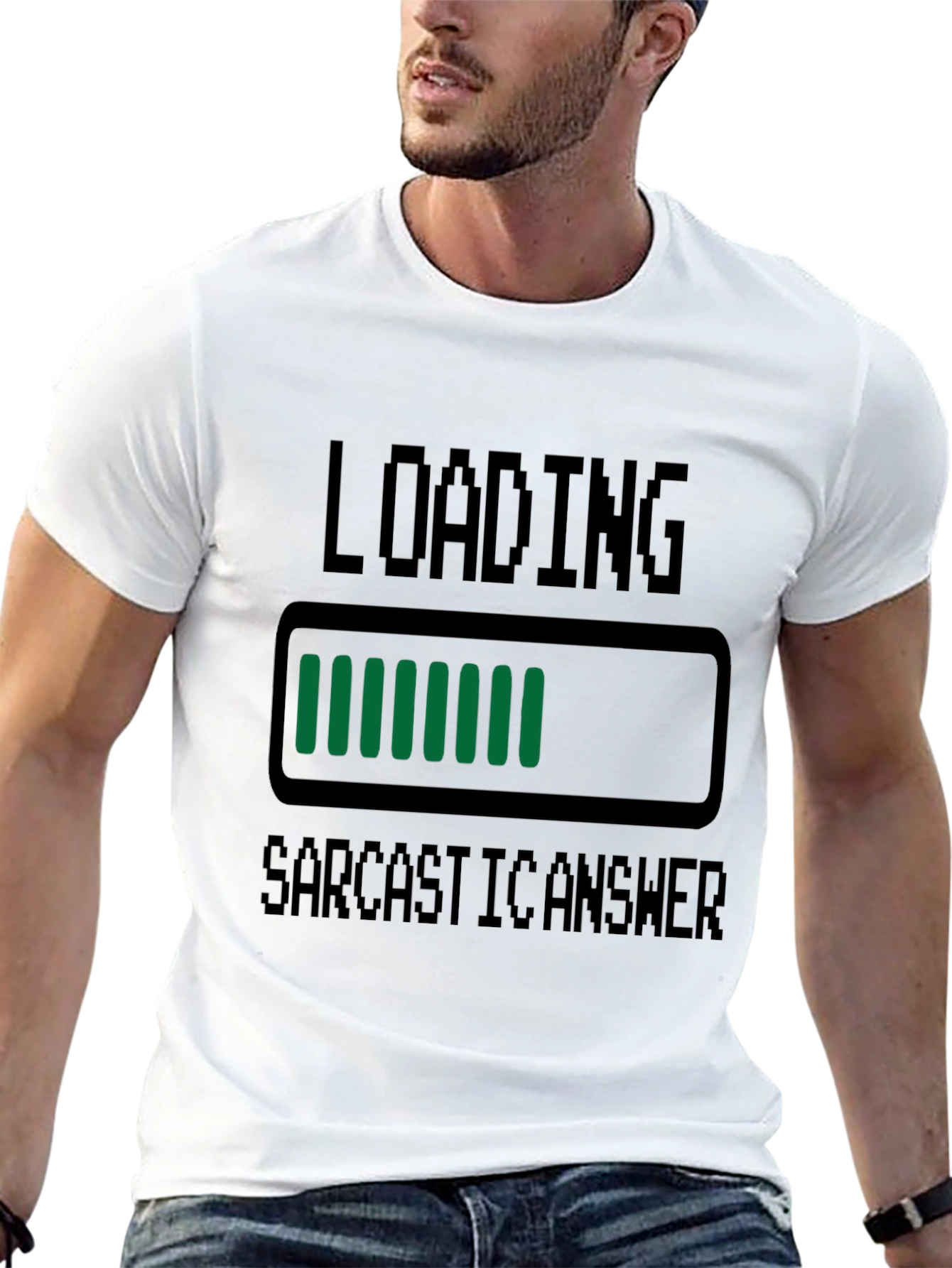 Sarcastic Answer Loading T-Shirt Funny Graphic Tee