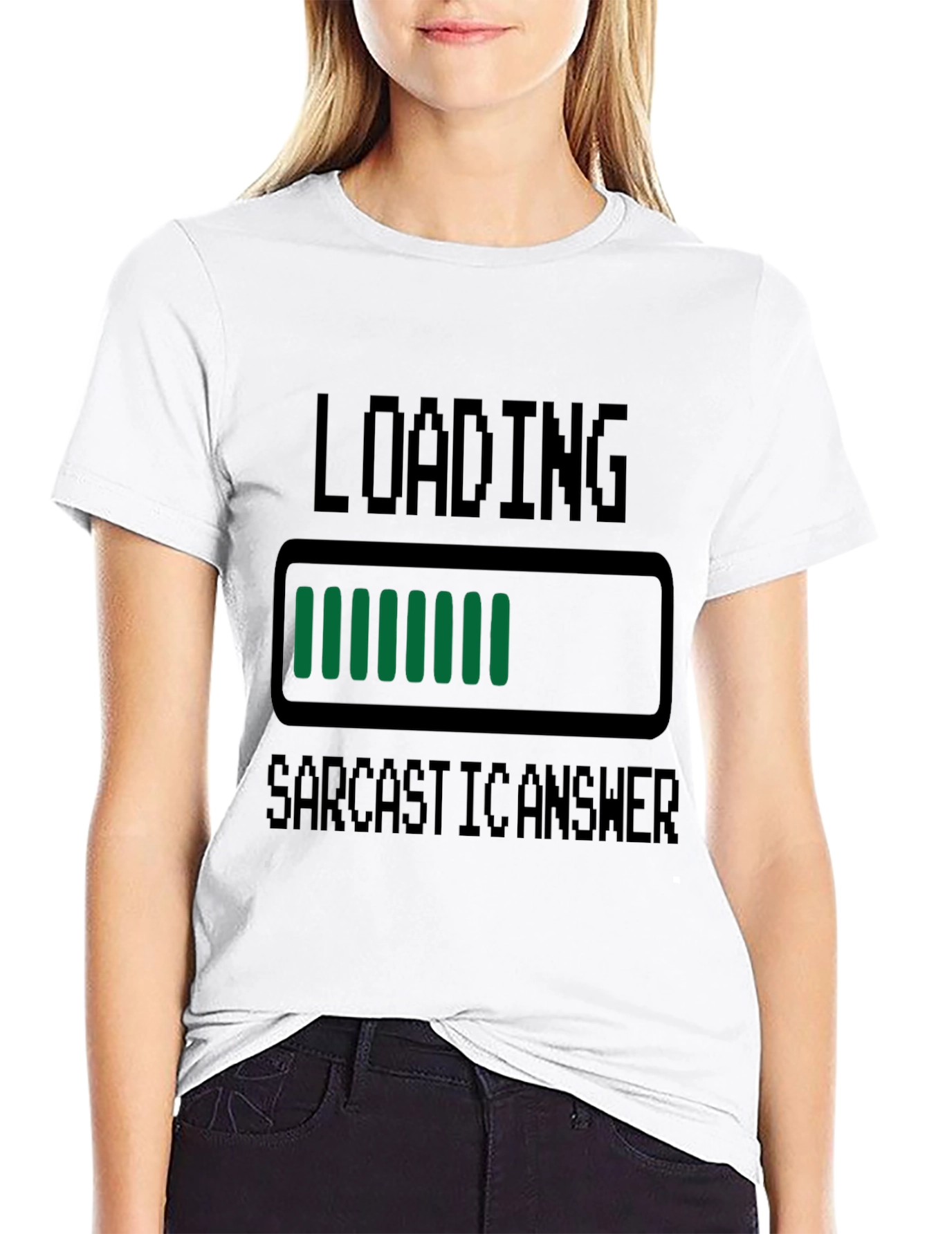 Sarcastic Answer Loading T-Shirt Funny Graphic Tee