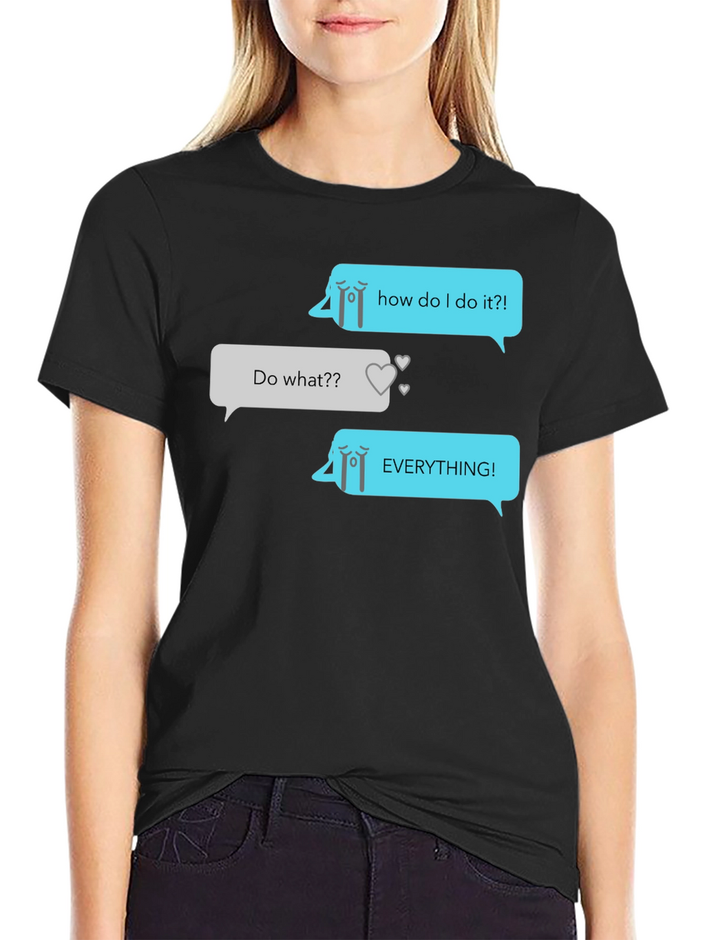 Humorous Graphic Texting T-Shirt