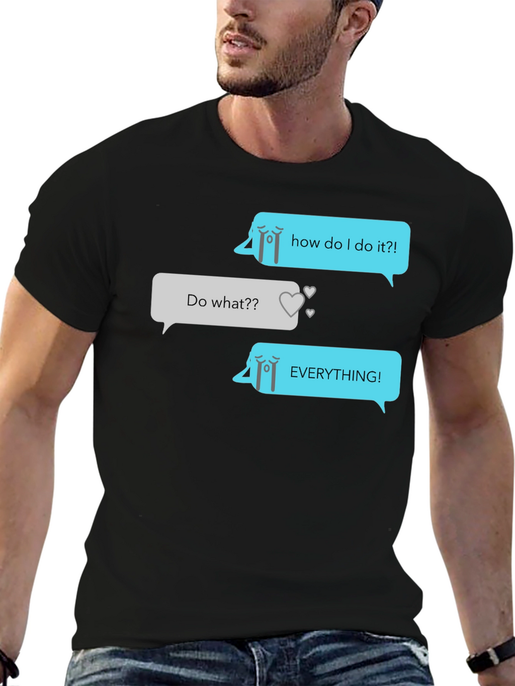 Humorous Graphic Texting T-Shirt